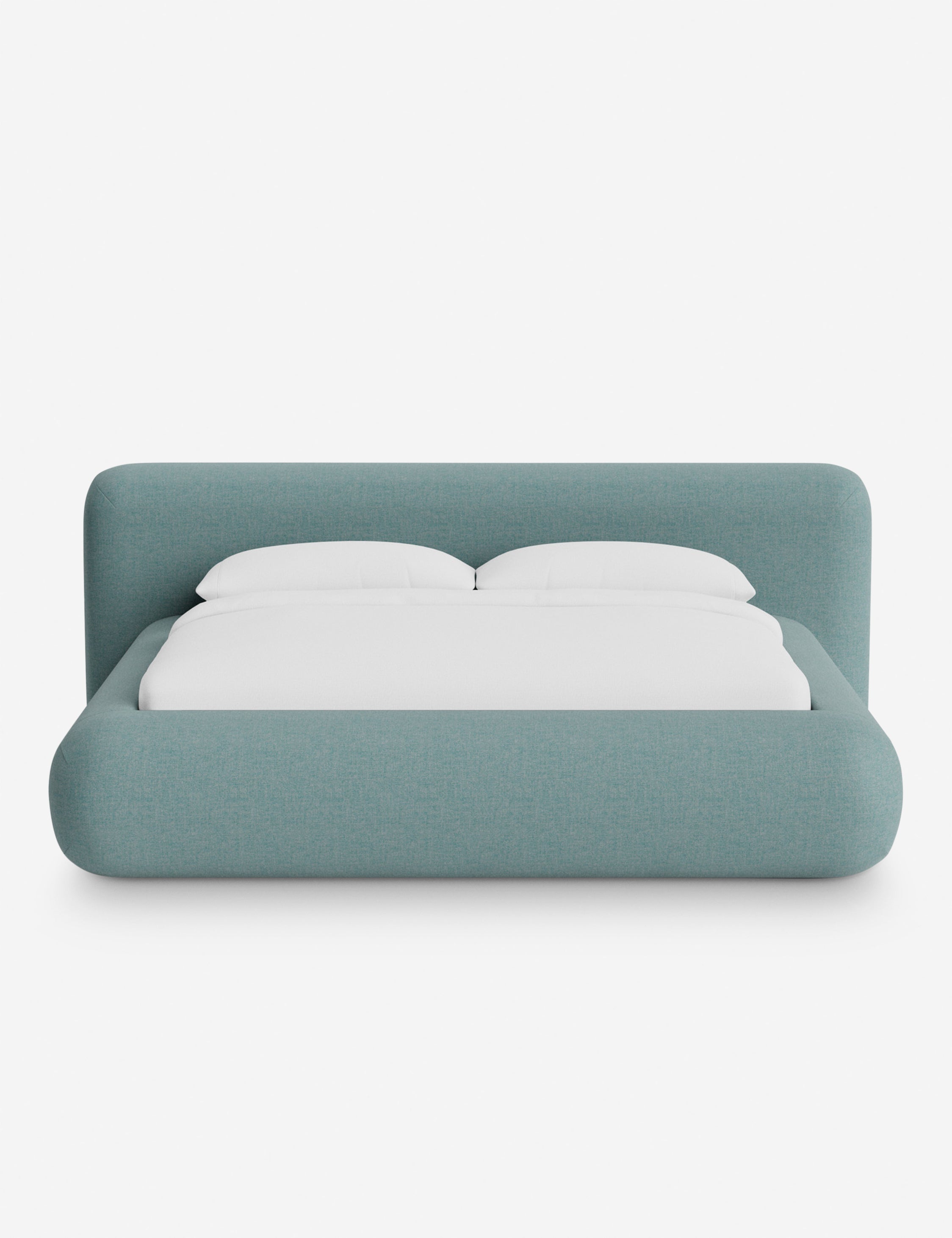 Pendo Rounded Platform Bed | Custom Upholstery, Low-Slung Design