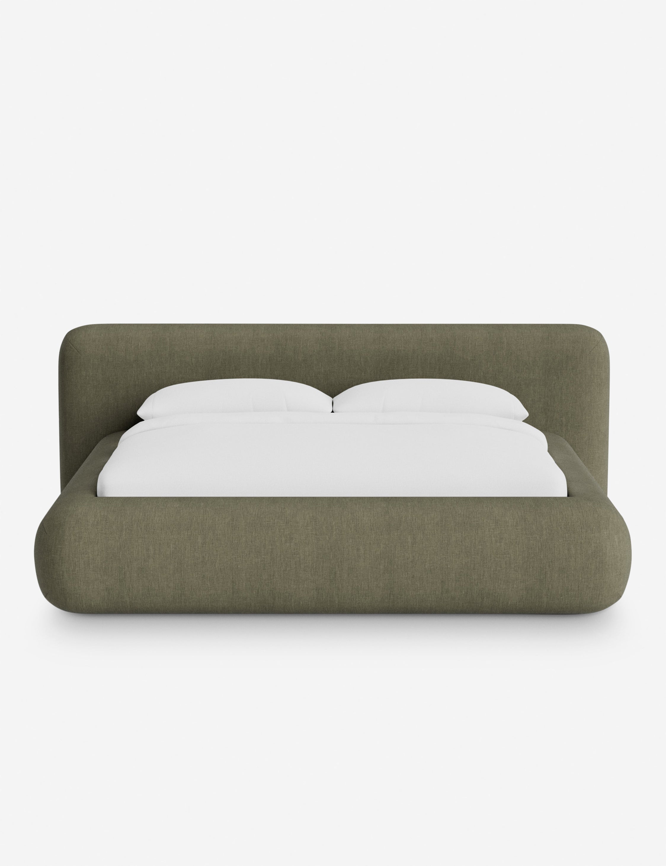 Pendo Rounded Platform Bed | Custom Upholstery, Low-Slung Design