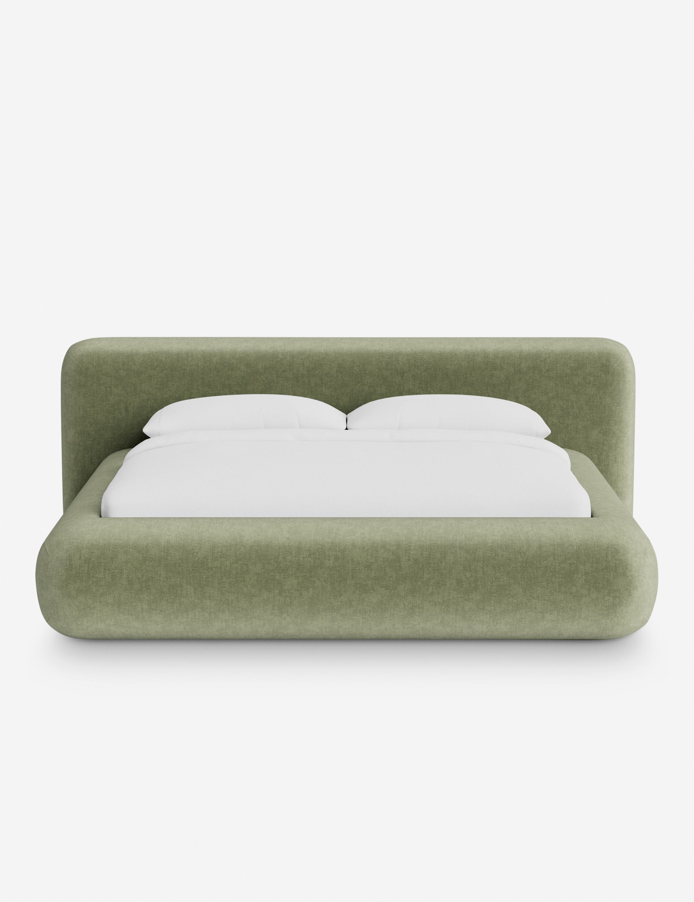 Pendo Rounded Platform Bed | Custom Upholstery, Low-Slung Design