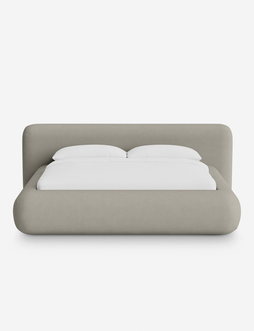 Pendo Rounded Platform Bed | Custom Upholstery, Low-Slung Design