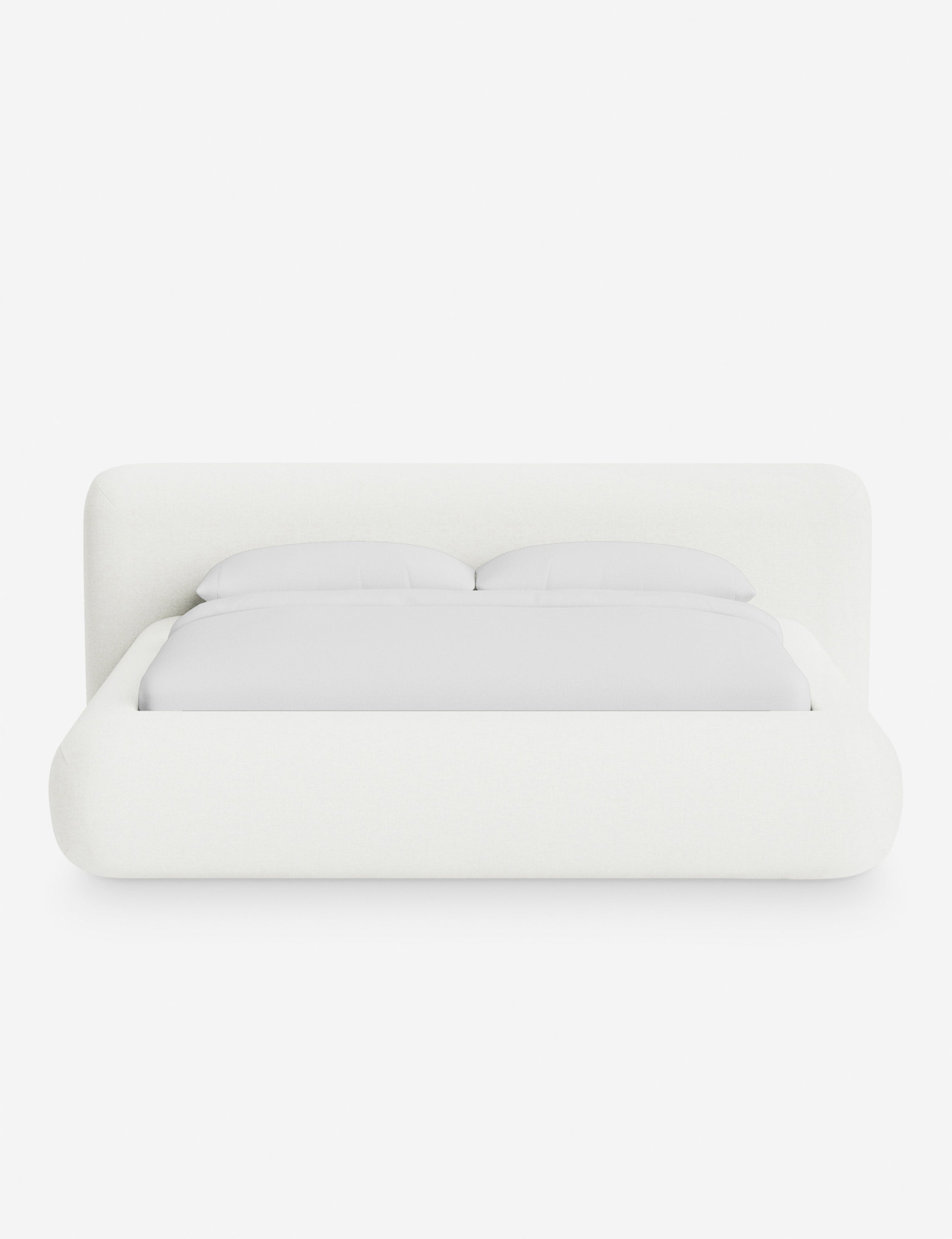 Pendo Rounded Platform Bed | Custom Upholstery, Low-Slung Design