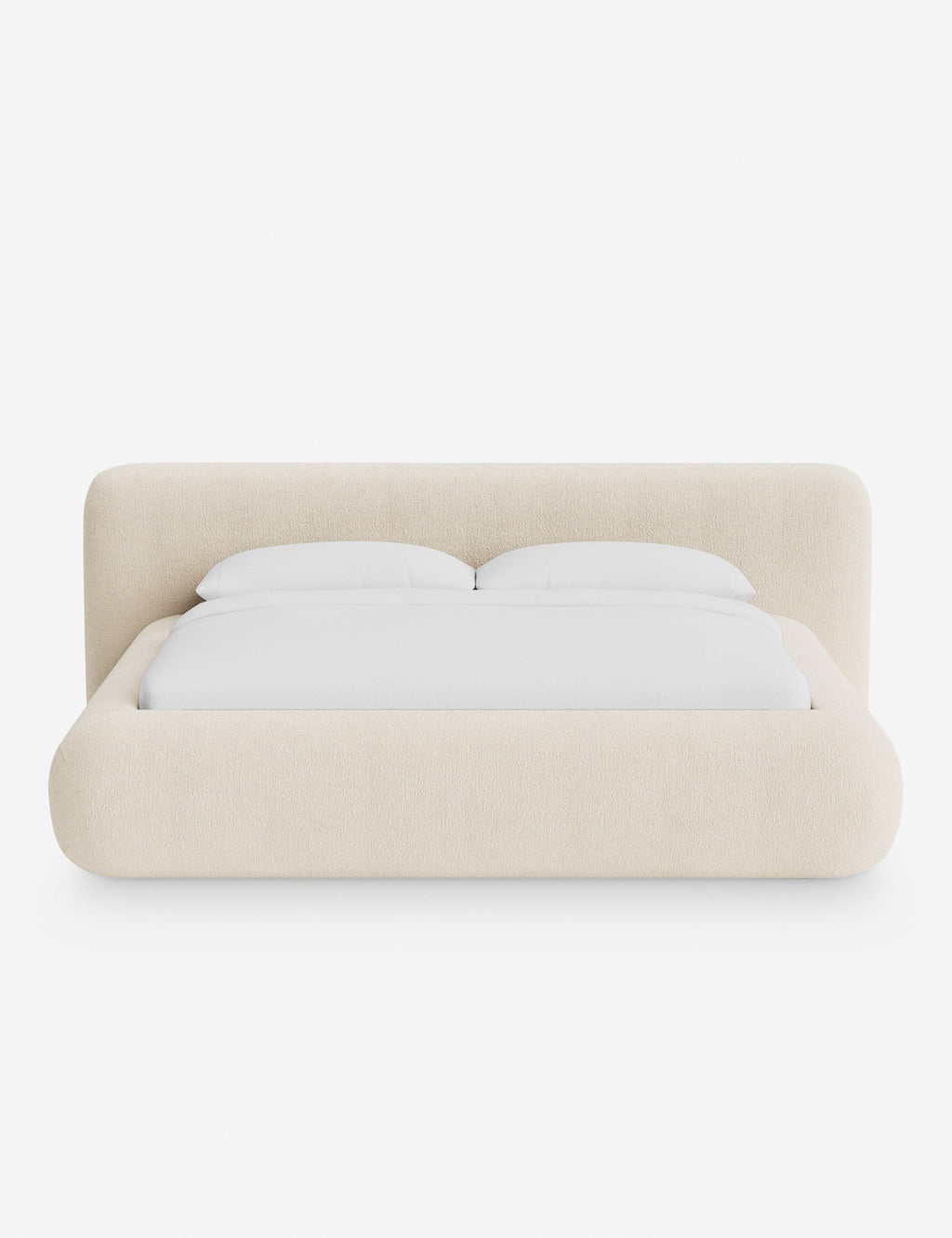 Pendo Rounded Platform Bed | Custom Upholstery, Low-Slung Design