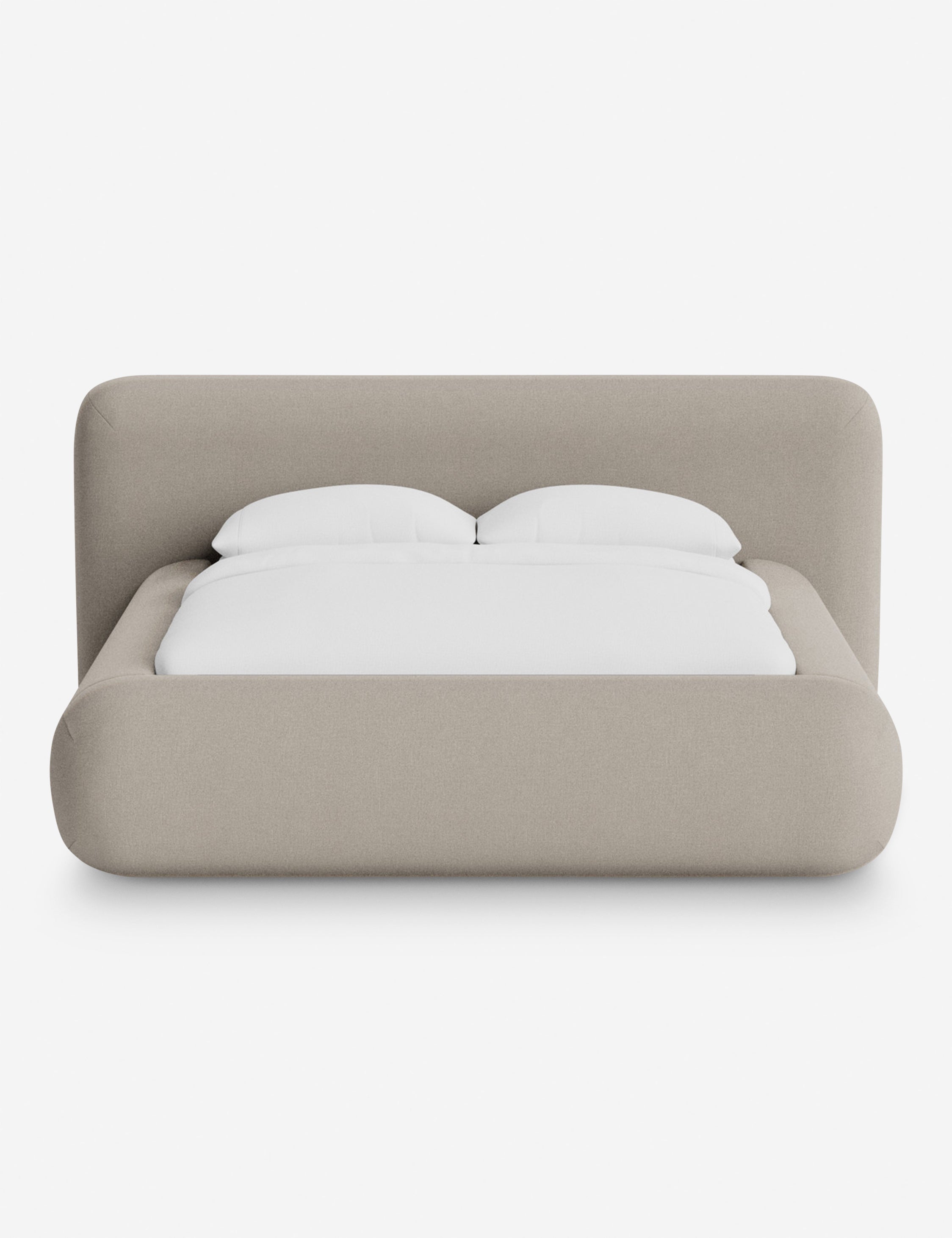 Pendo Rounded Platform Bed | Custom Upholstery, Low-Slung Design