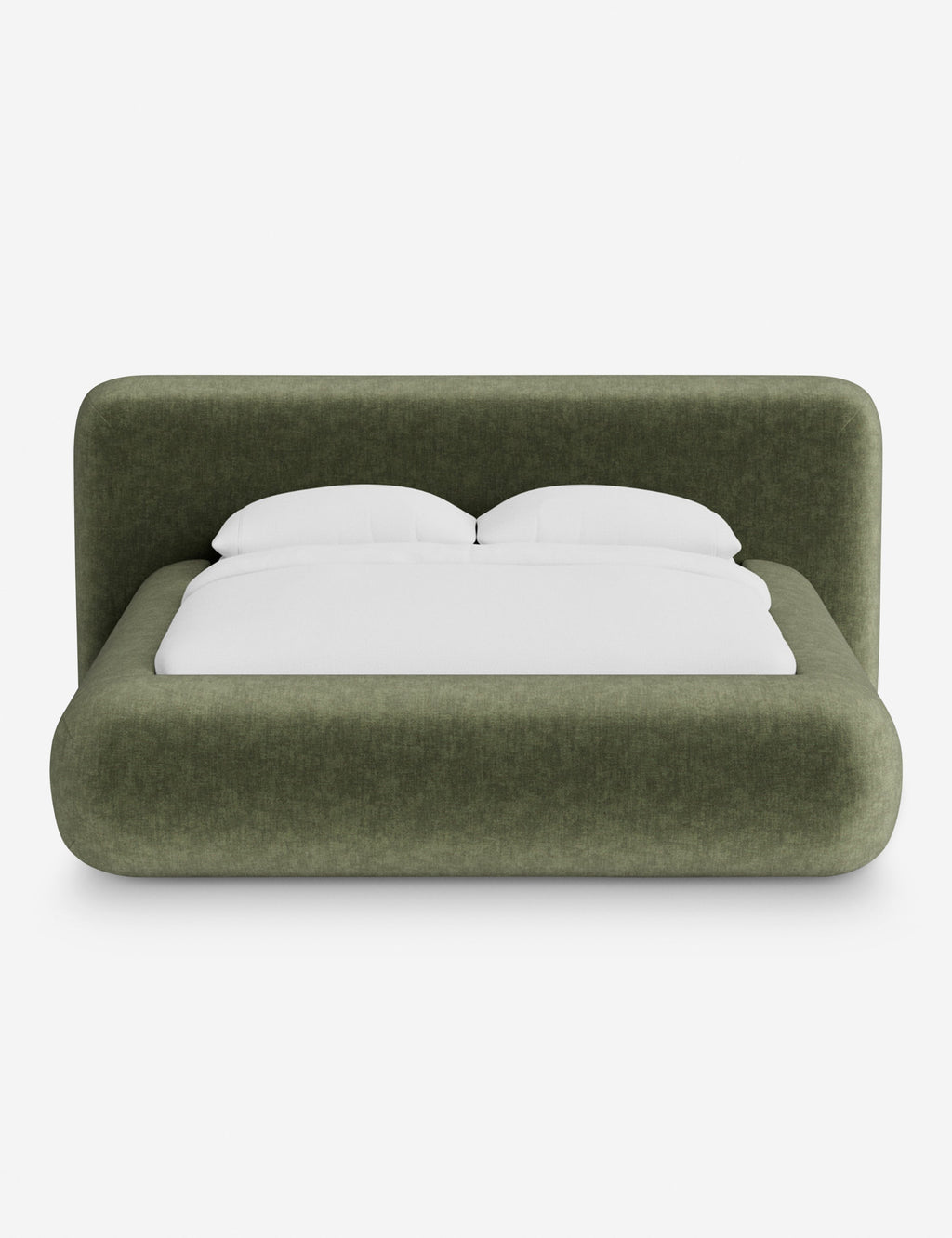Pendo Rounded Platform Bed | Custom Upholstery, Low-Slung Design