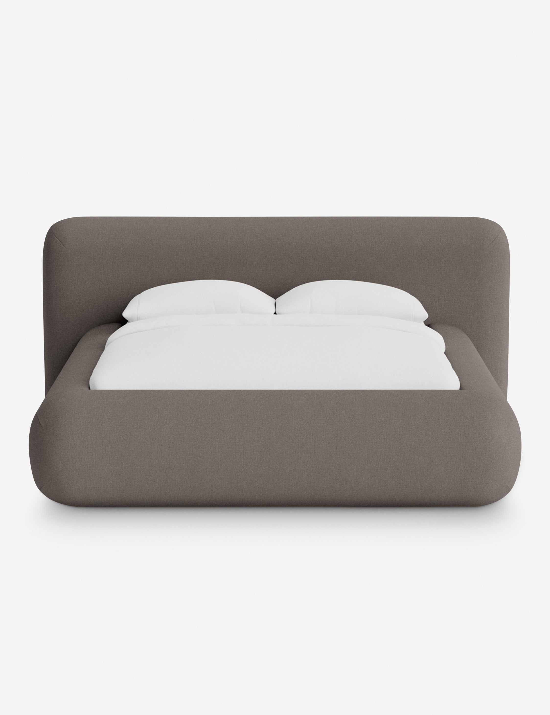 Pendo Rounded Platform Bed | Custom Upholstery, Low-Slung Design