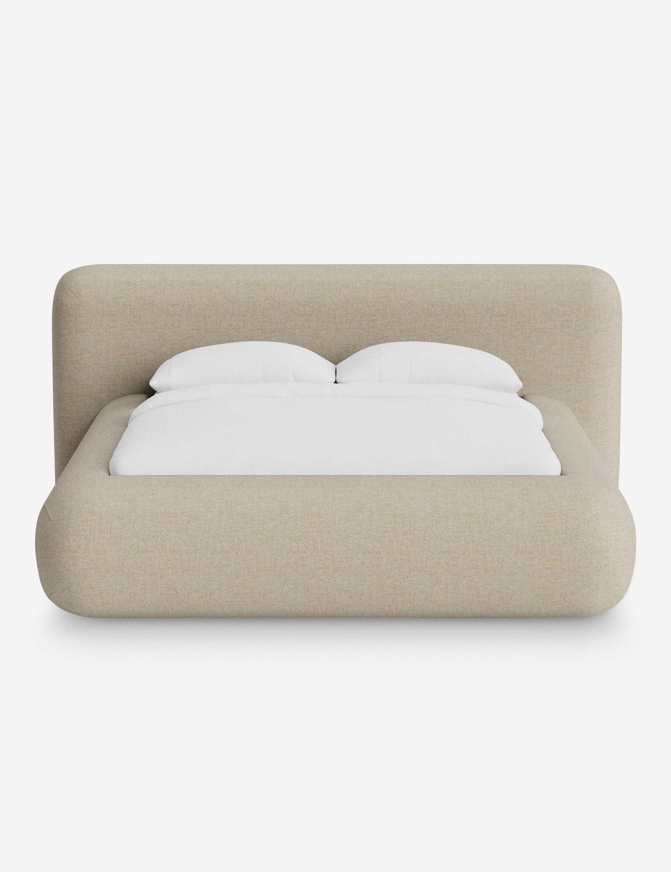 Pendo Rounded Platform Bed | Custom Upholstery, Low-Slung Design