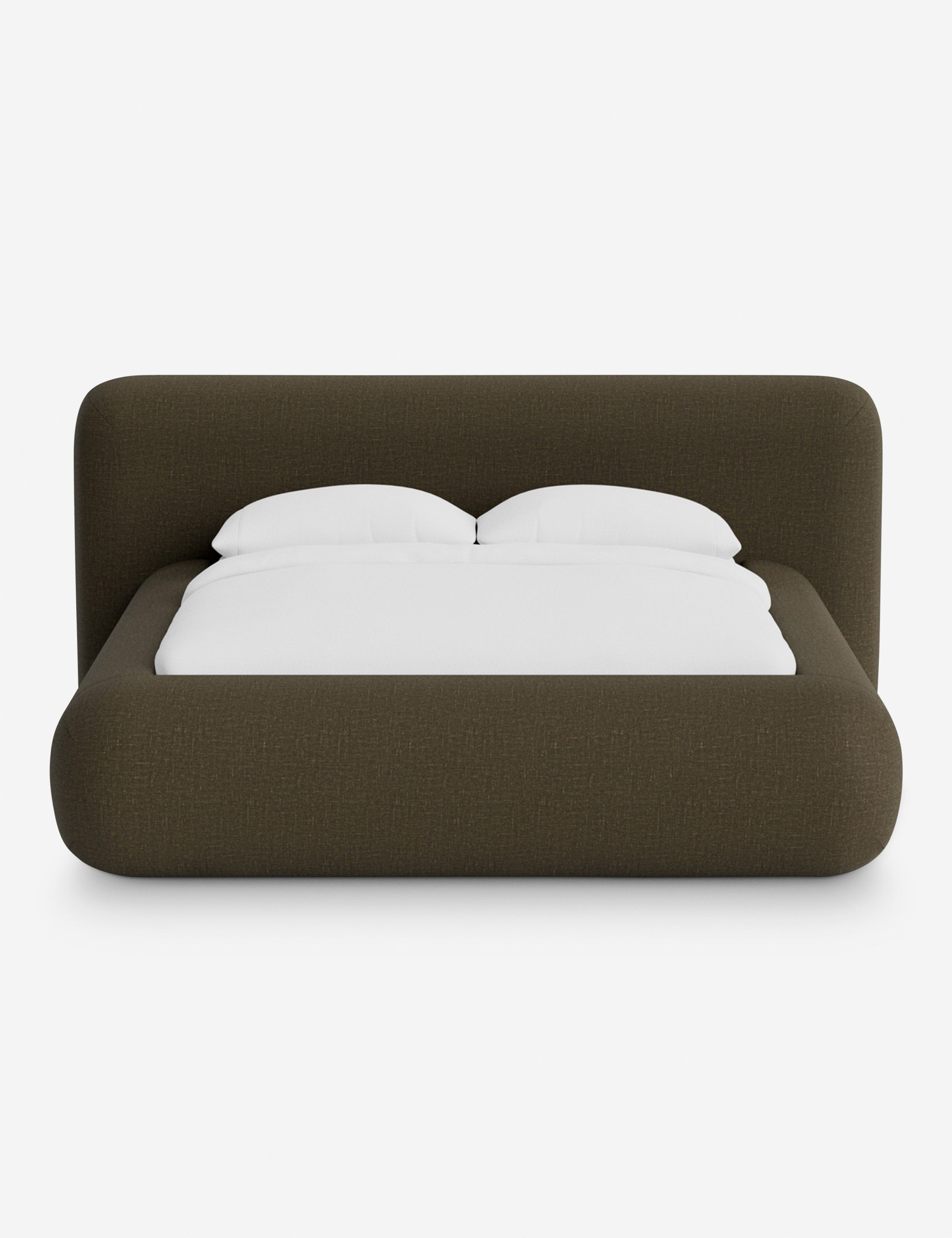 Pendo Rounded Platform Bed | Custom Upholstery, Low-Slung Design
