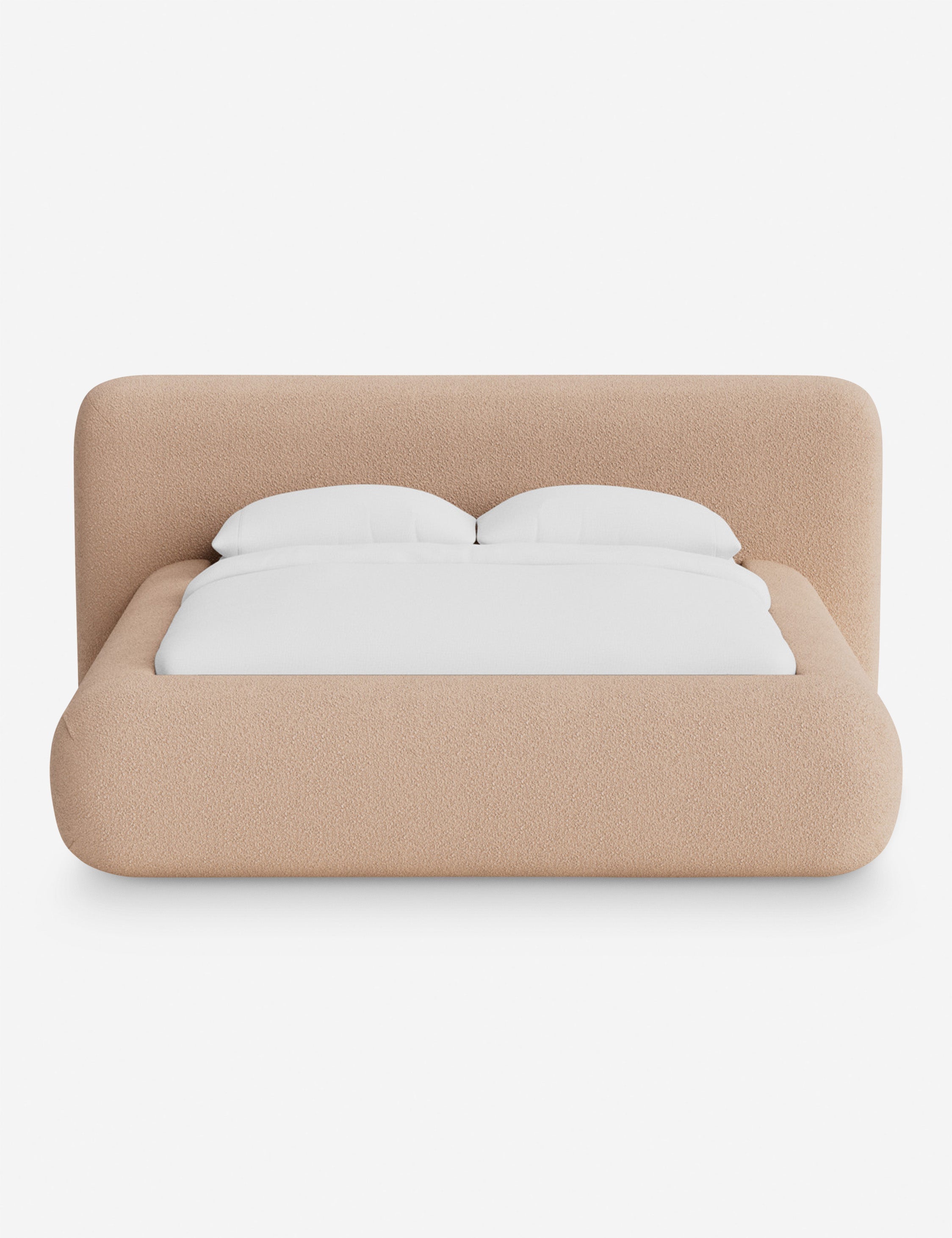 Pendo Rounded Platform Bed | Custom Upholstery, Low-Slung Design