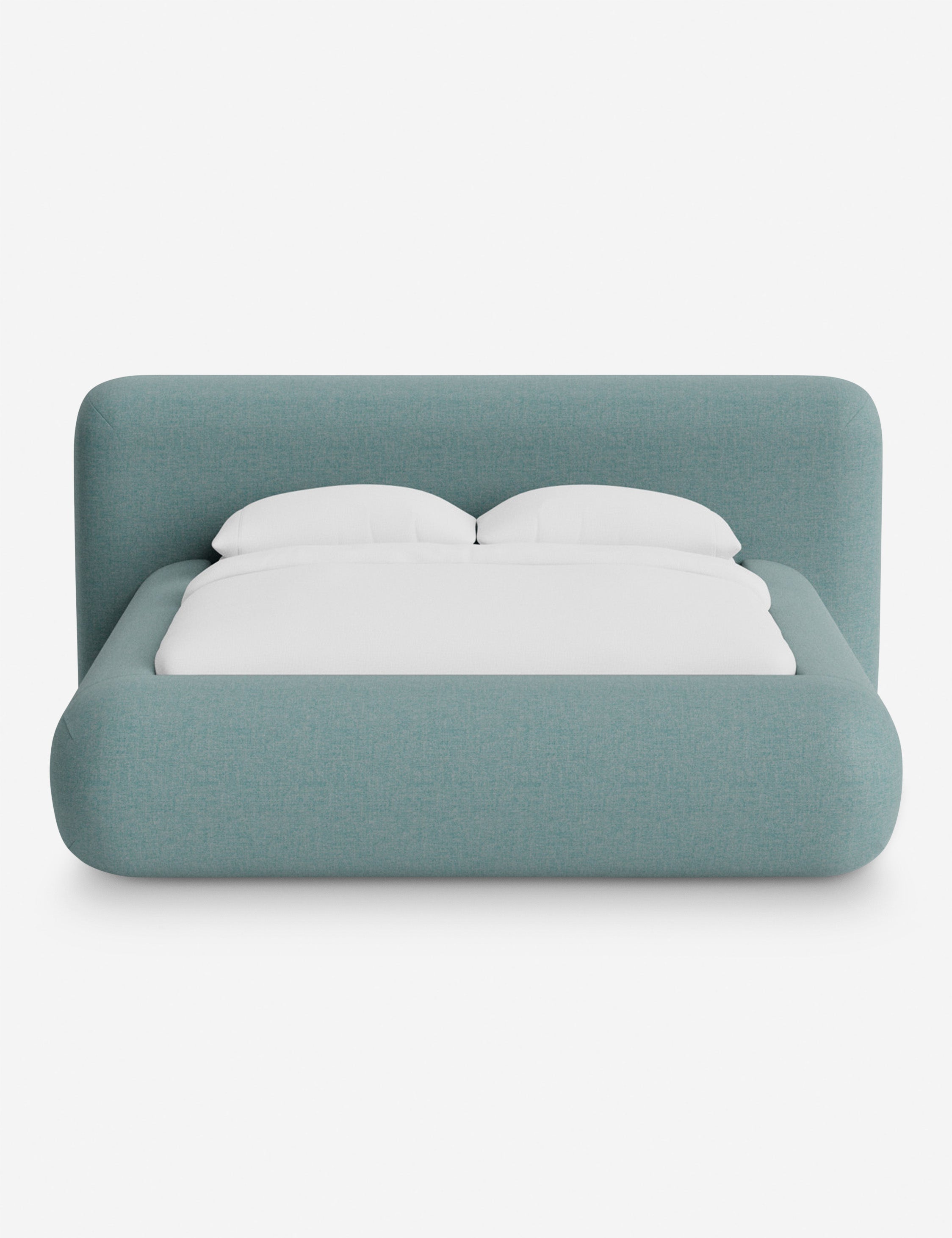 Pendo Rounded Platform Bed | Custom Upholstery, Low-Slung Design