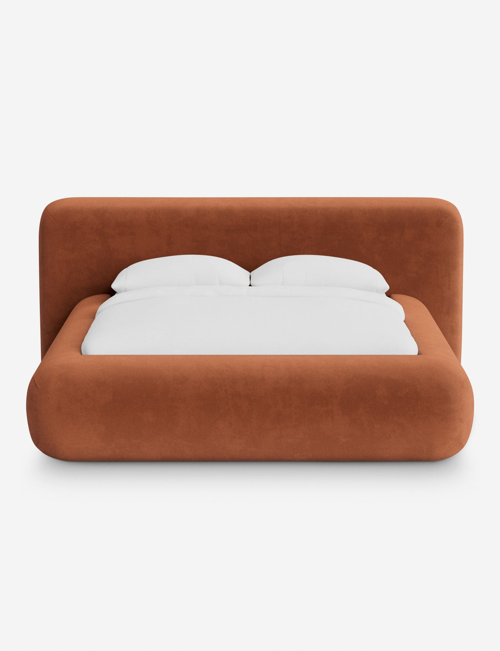 Pendo Rounded Platform Bed | Custom Upholstery, Low-Slung Design