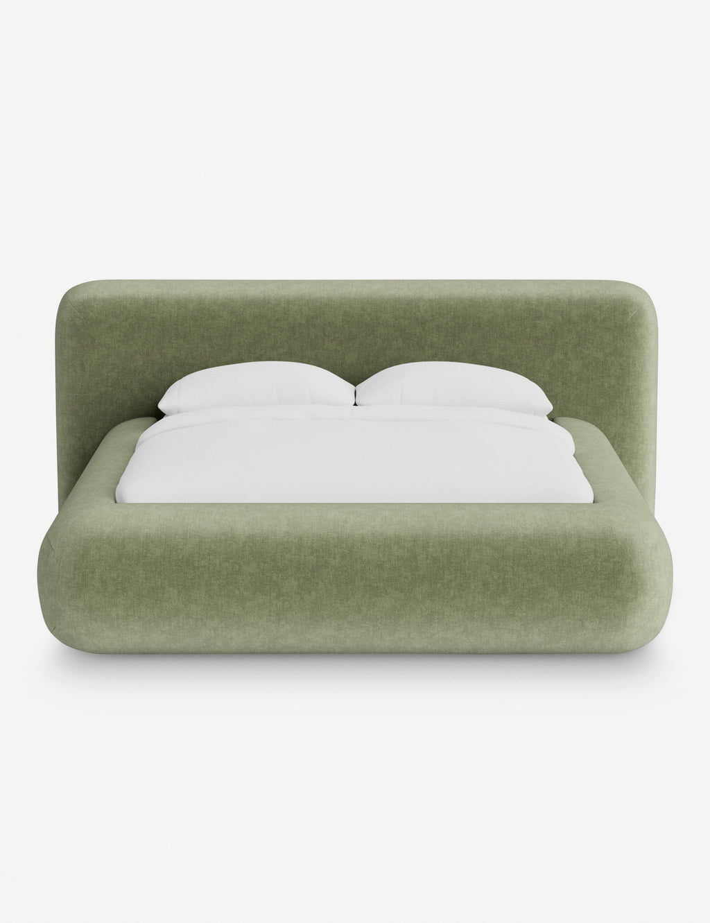 Pendo Rounded Platform Bed | Custom Upholstery, Low-Slung Design