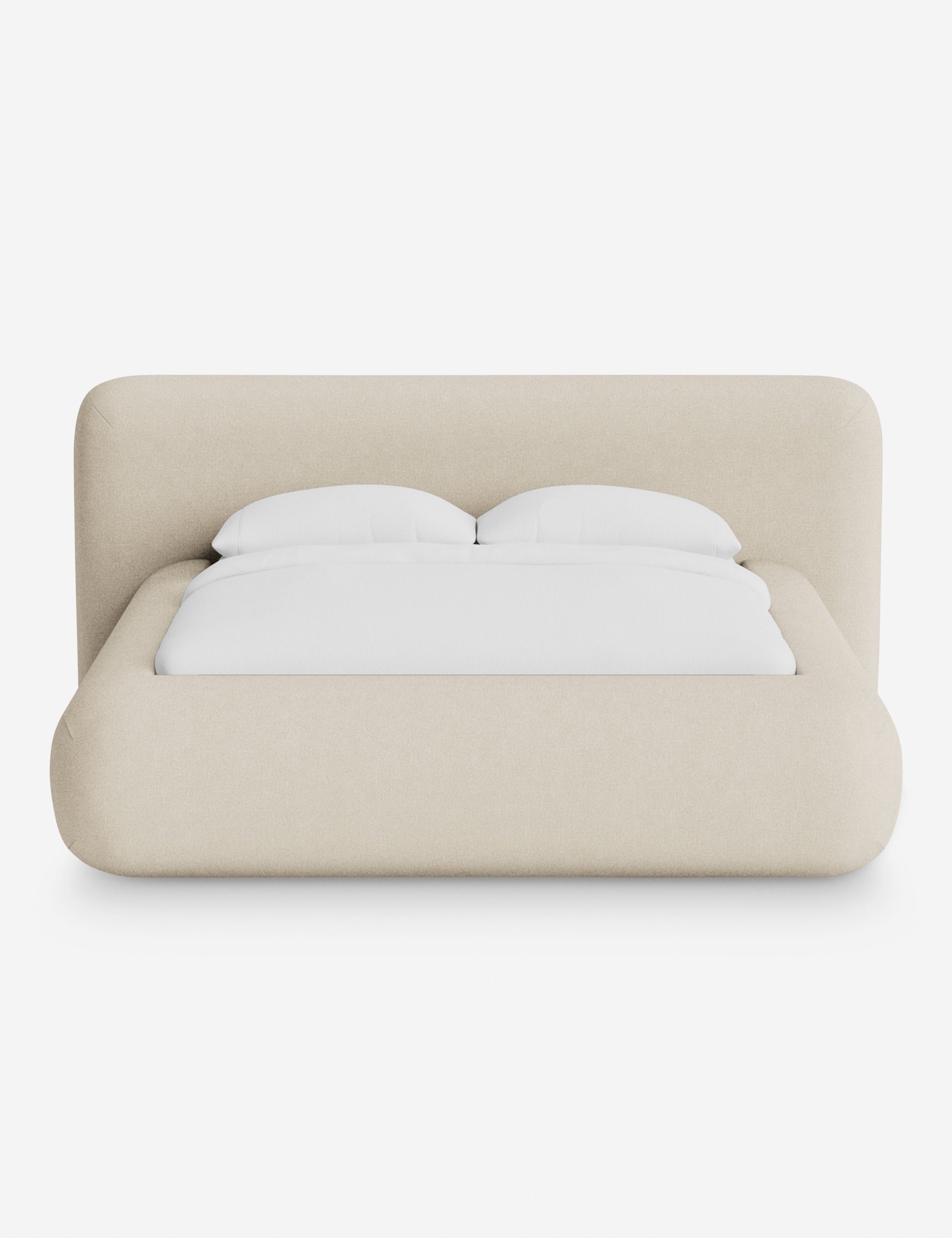 Pendo Rounded Platform Bed | Custom Upholstery, Low-Slung Design