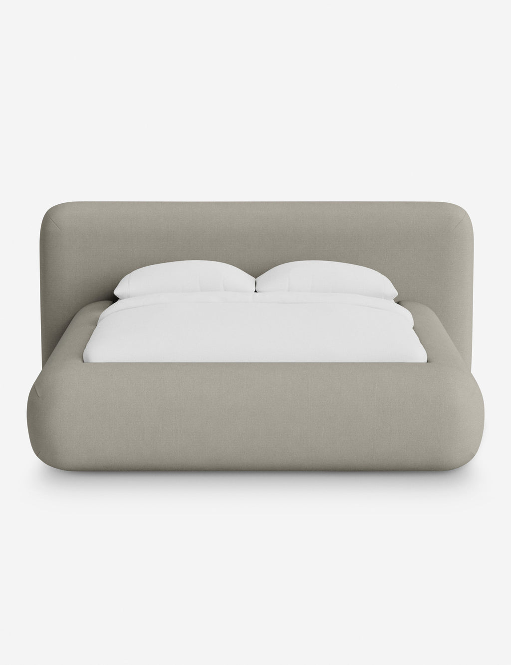 Pendo Rounded Platform Bed | Custom Upholstery, Low-Slung Design