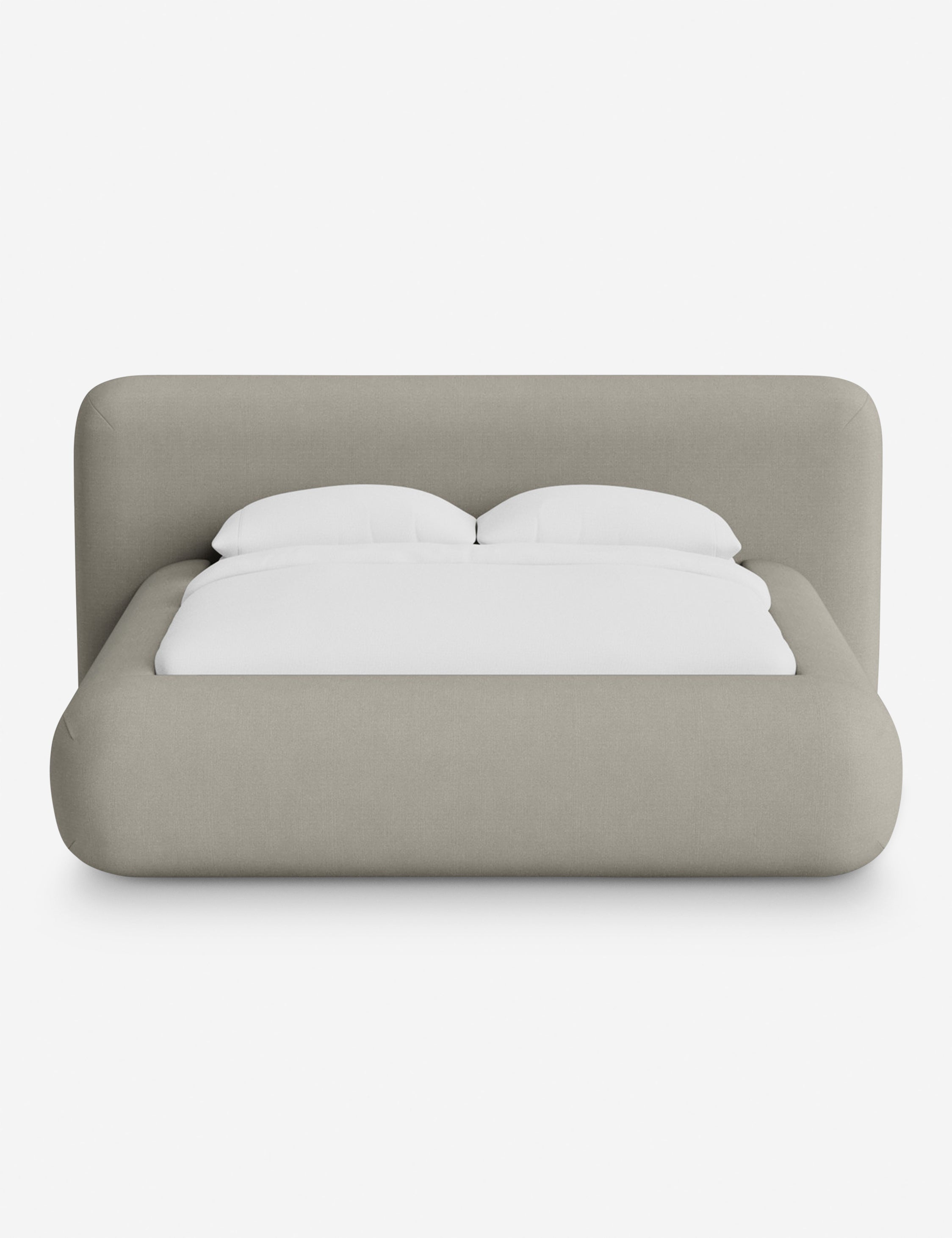 Pendo Rounded Platform Bed | Custom Upholstery, Low-Slung Design