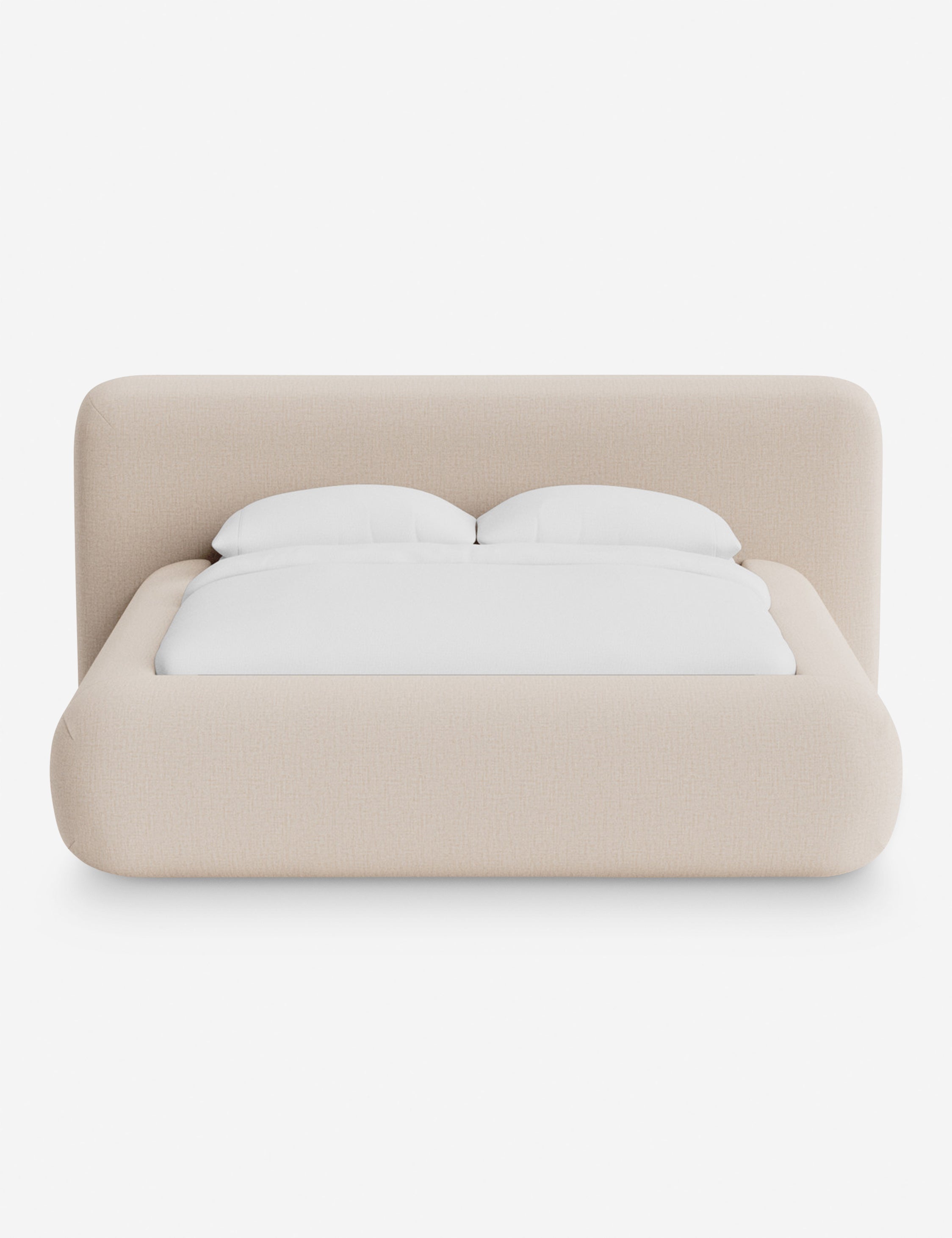Pendo Rounded Platform Bed | Custom Upholstery, Low-Slung Design
