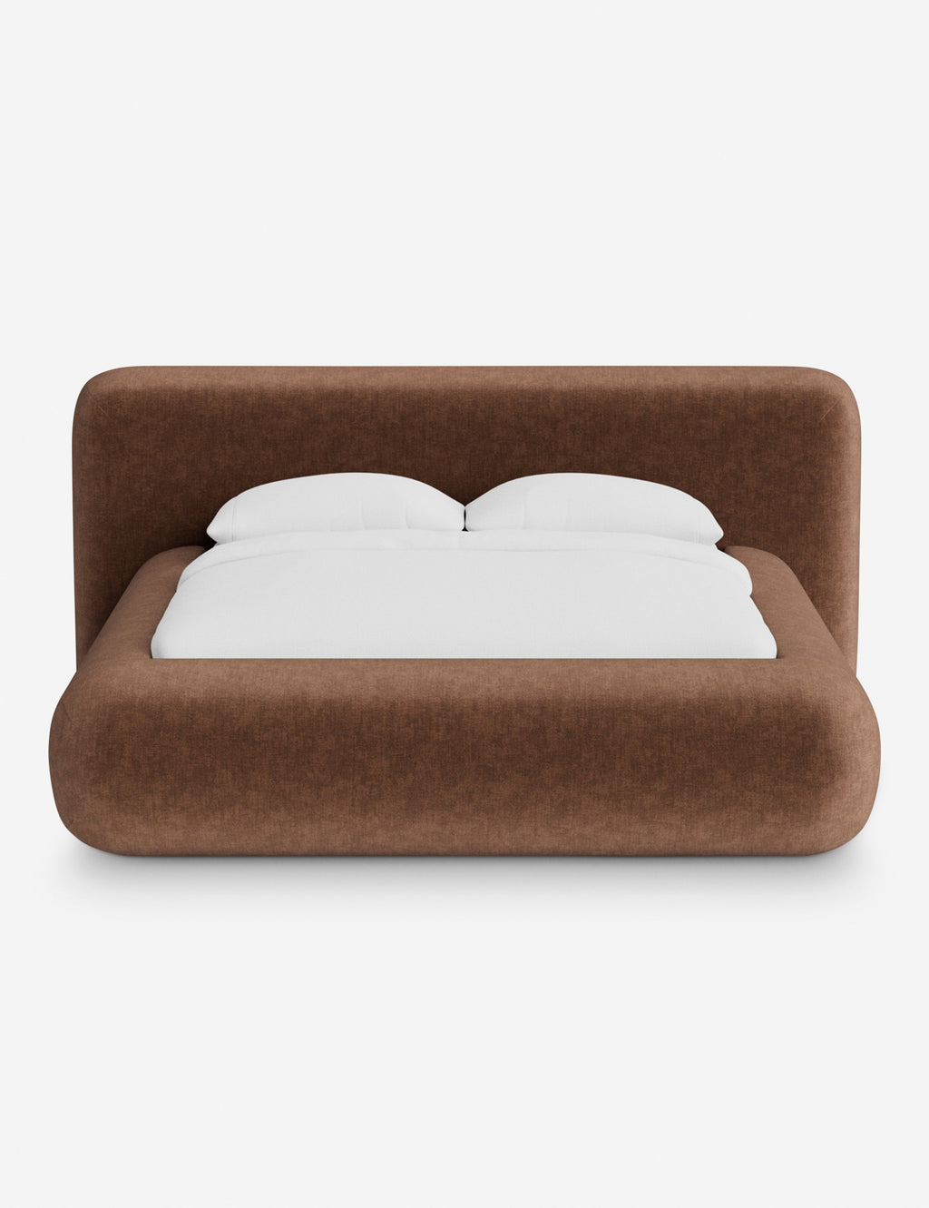Pendo Rounded Platform Bed | Custom Upholstery, Low-Slung Design