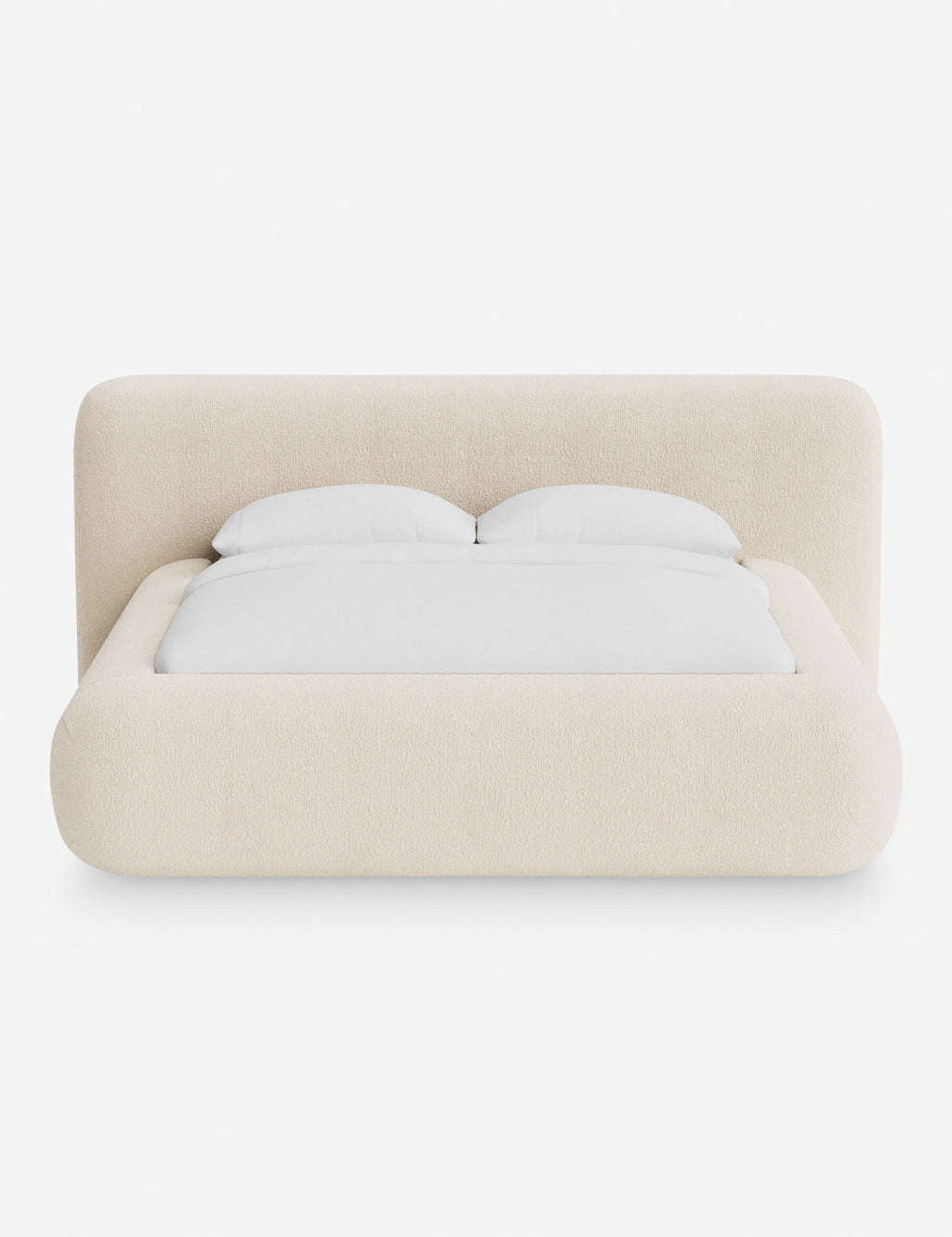 Pendo Rounded Platform Bed | Custom Upholstery, Low-Slung Design