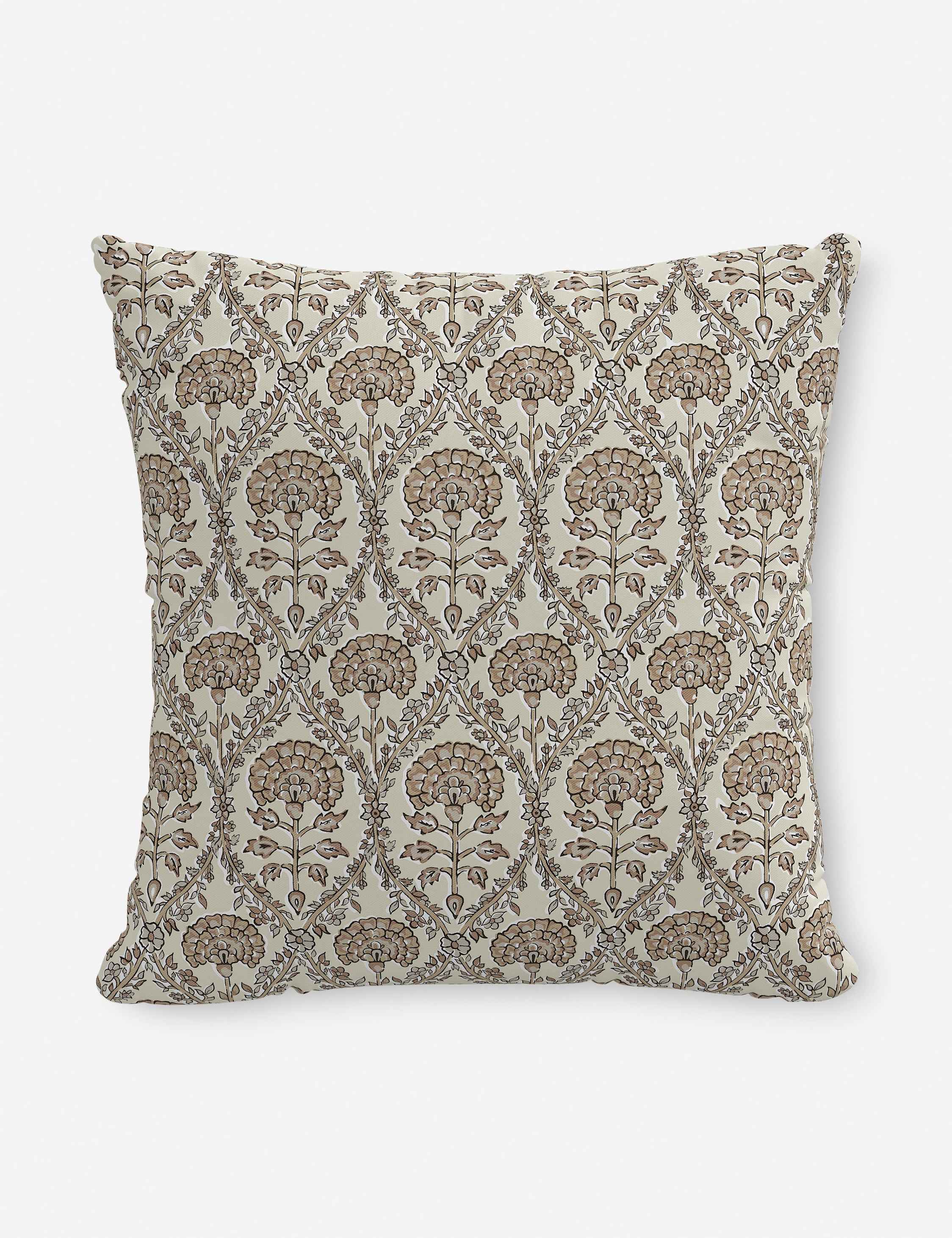 Bela Indoor/Outdoor Pillow | Floral Block Print Design