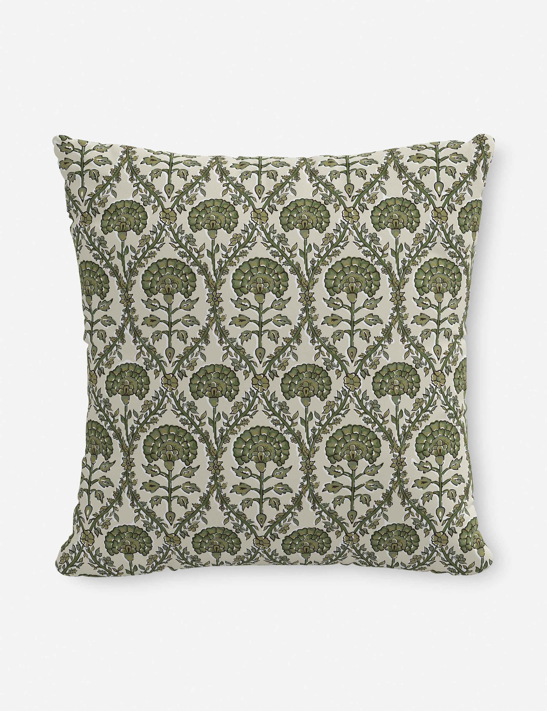 Bela Indoor/Outdoor Pillow | Floral Block Print Design