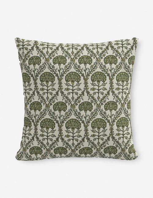 Bela Indoor/Outdoor Pillow | Floral Block Print Design