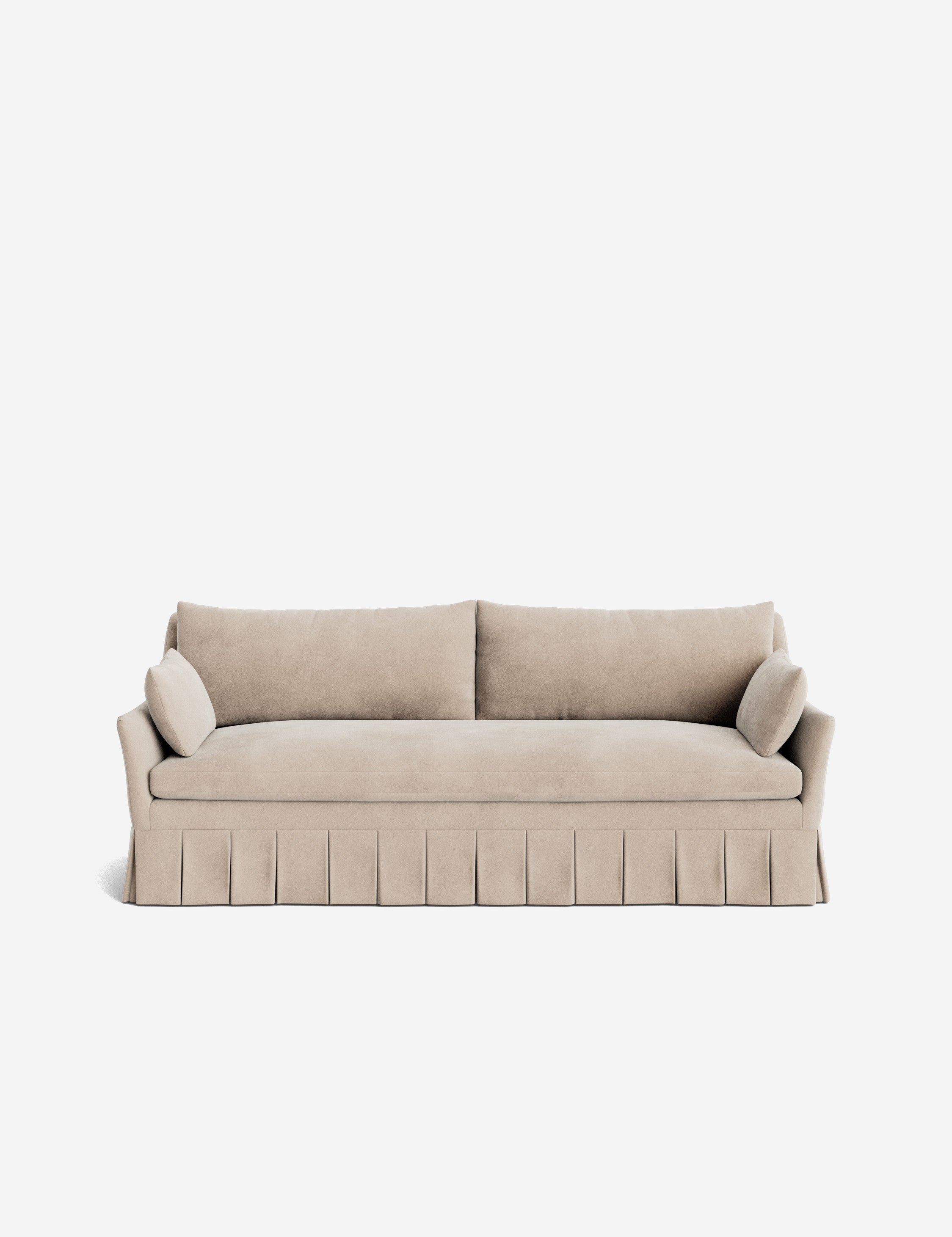 Pavona Pleated Sofa | Transitional Style, Slope-Arm Design