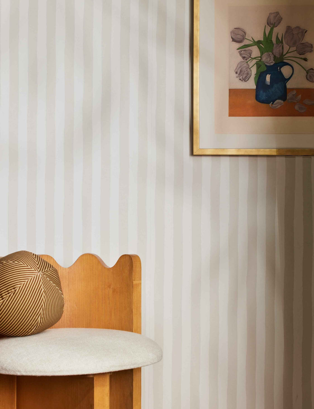 Bela Painterly Stripe Wallpaper | Organic-Inspired Design