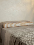 Bello Long Bolster Pillow | Painterly Stripe Linen, Oversized