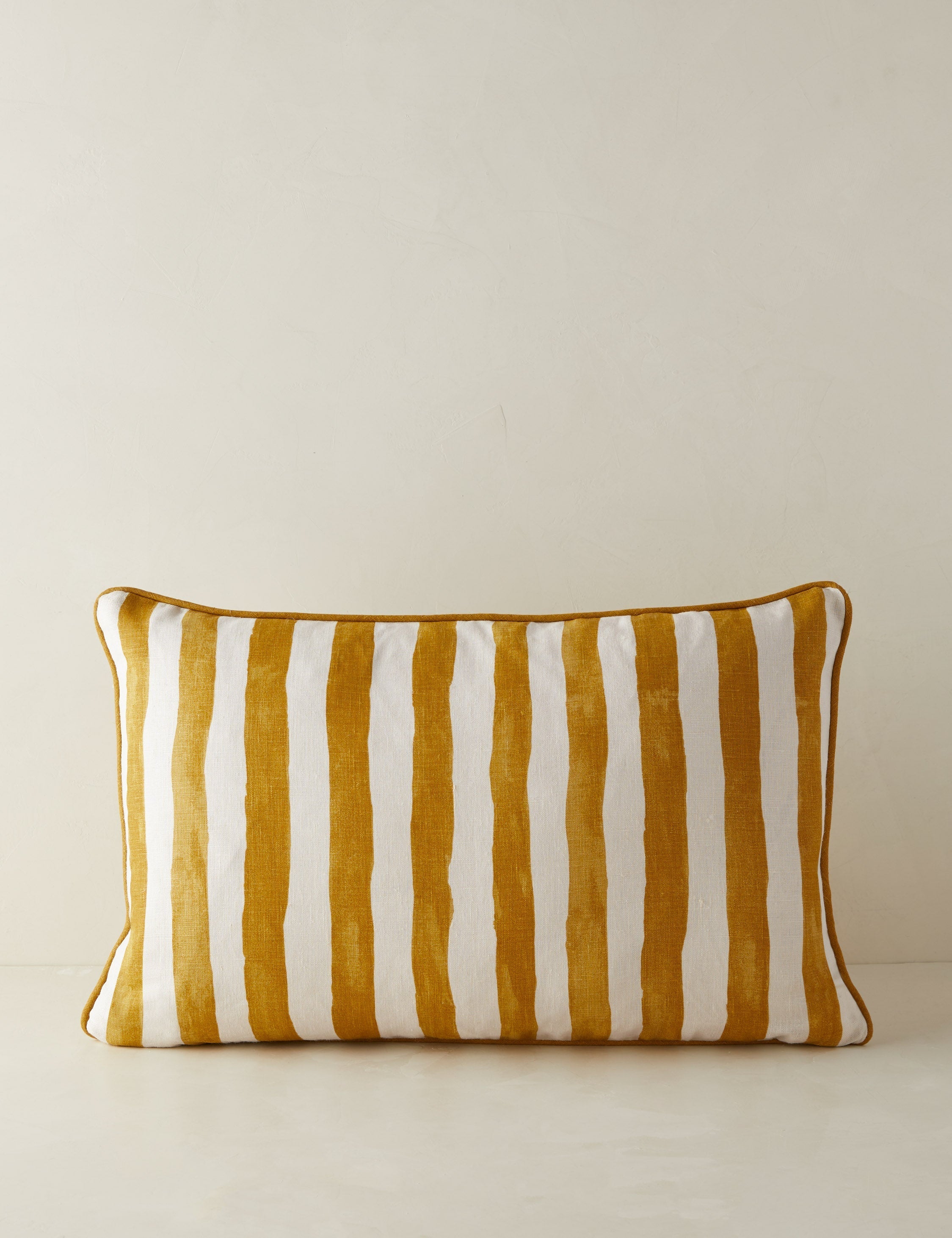 Bello Stripe Linen Pillow | Modern Painted Design