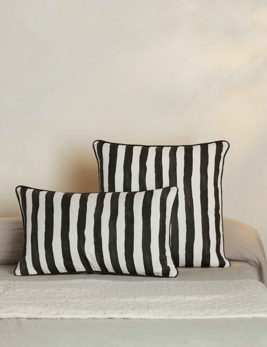 Bello Stripe Linen Pillow | Modern Painted Design
