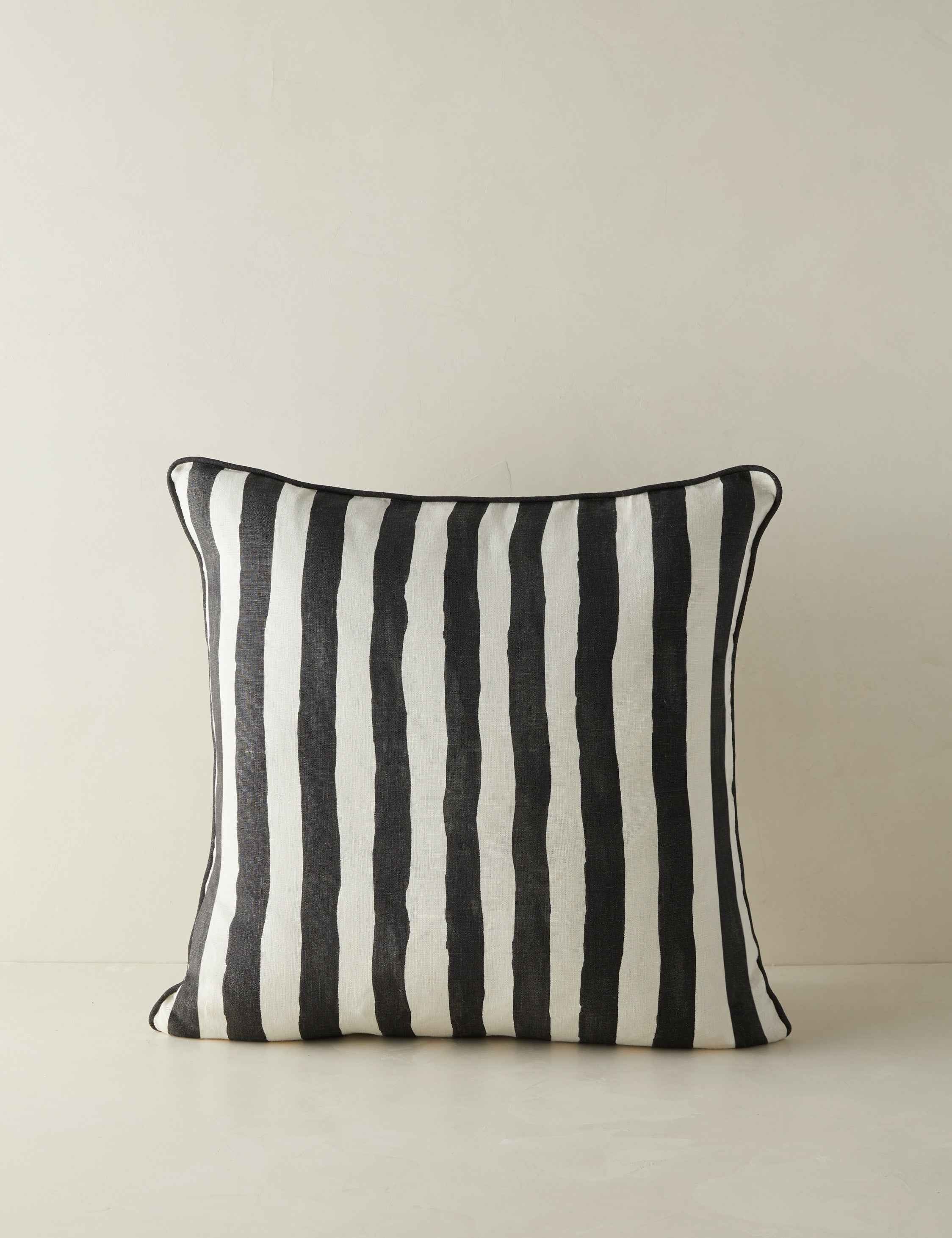Bello Stripe Linen Pillow | Modern Painted Design