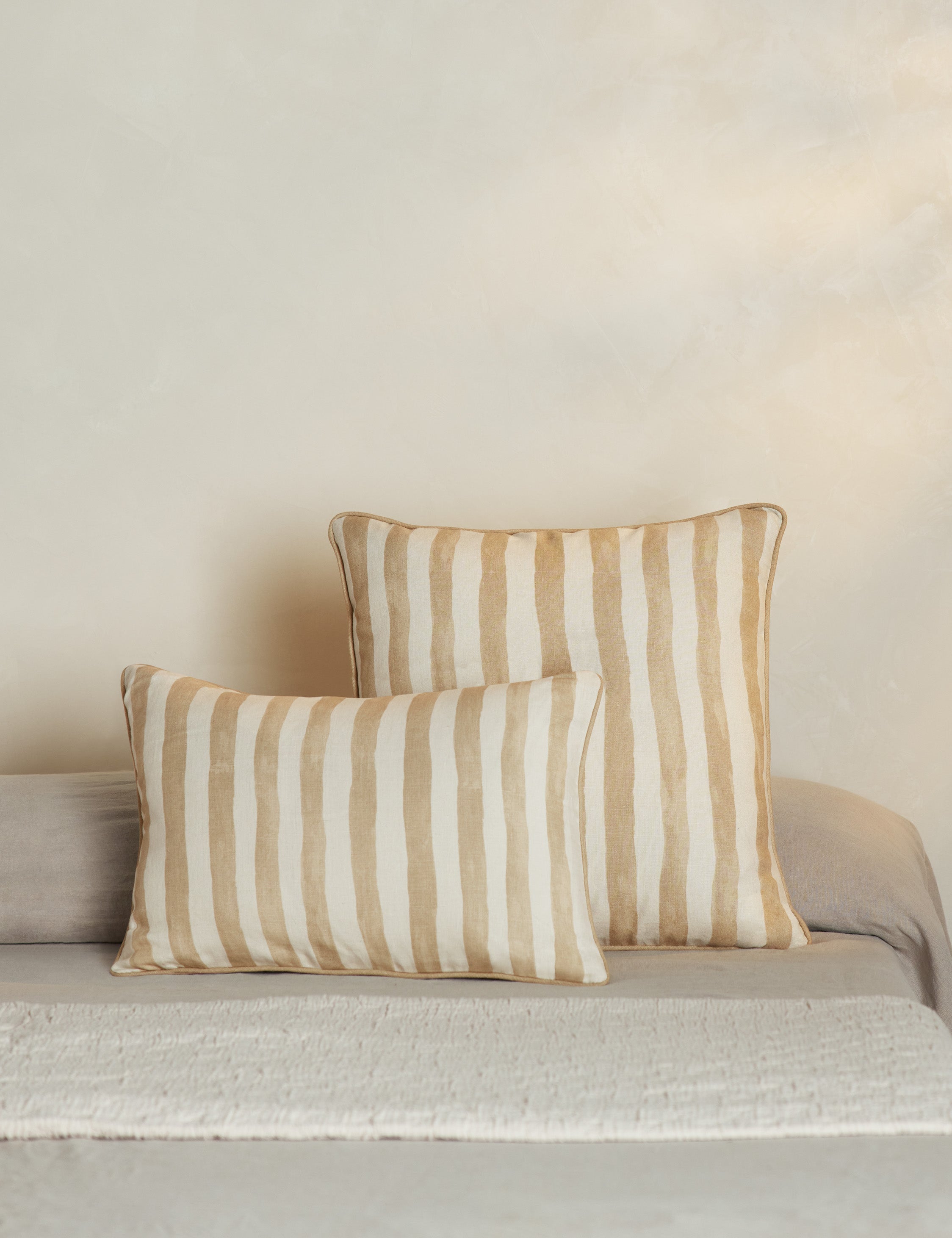 Bello Stripe Linen Pillow | Modern Painted Design