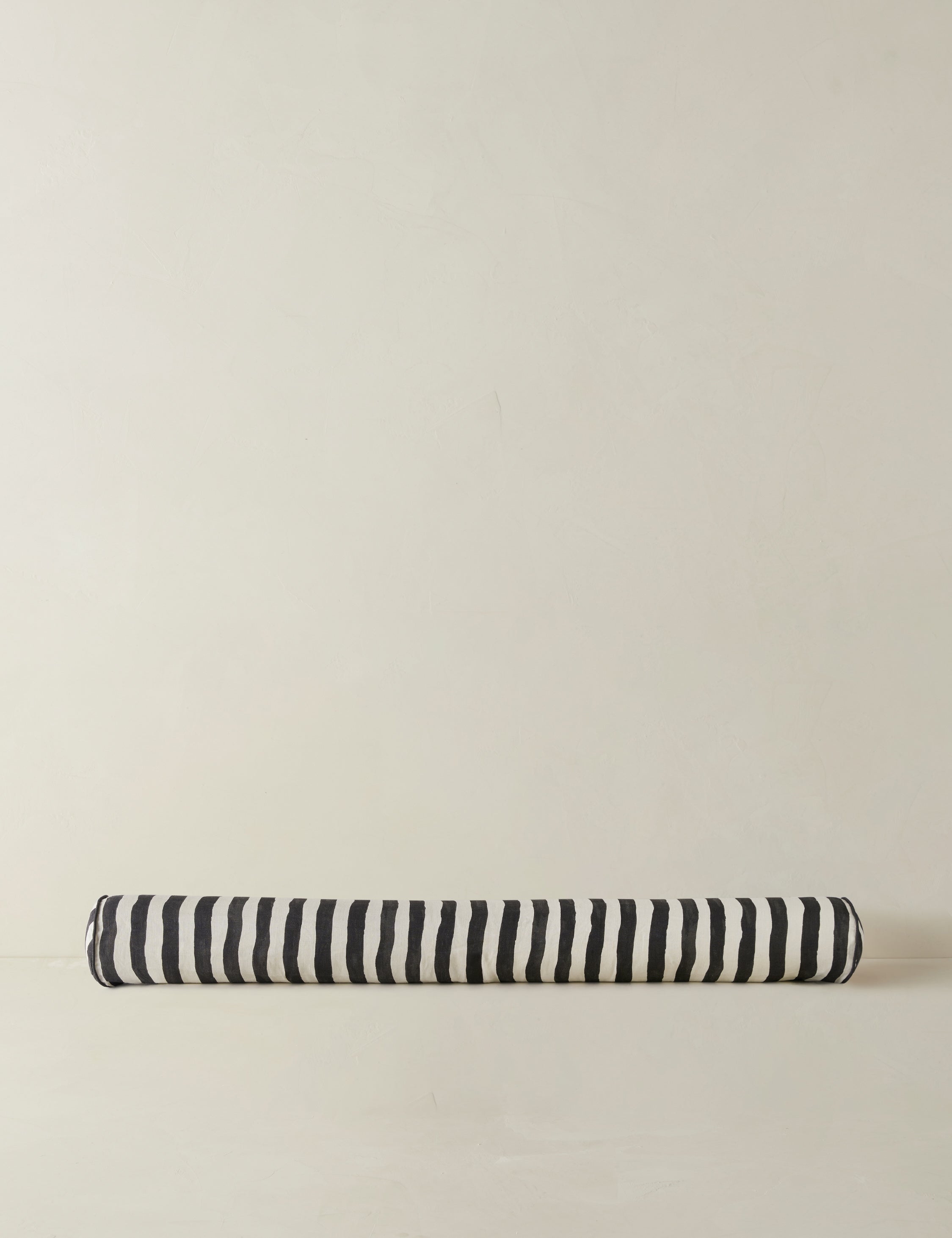 Bello Long Bolster Pillow | Painterly Stripe Linen, Oversized