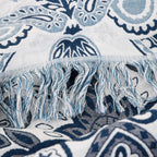 PaisleyDream: Cotton Blankets with Elegant Paisley Pattern & Decorative Tassels – for Sofa & Bedroom