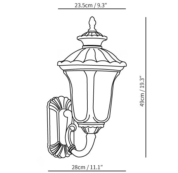 Verenia - Waterproof Vintage Outdoor Wall Lamp Frosted Glass