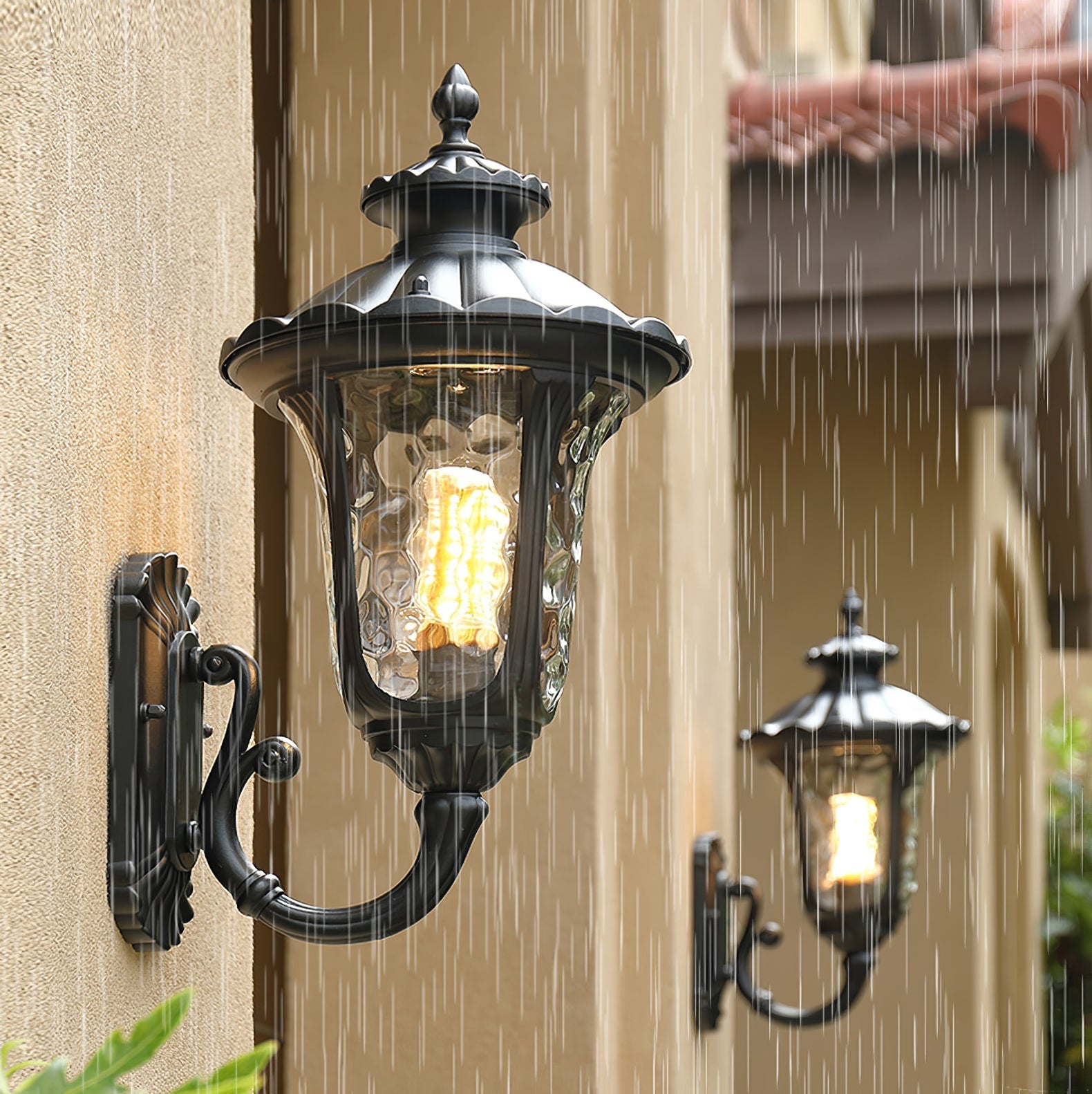 Verenia - Waterproof Vintage Outdoor Wall Lamp Frosted Glass