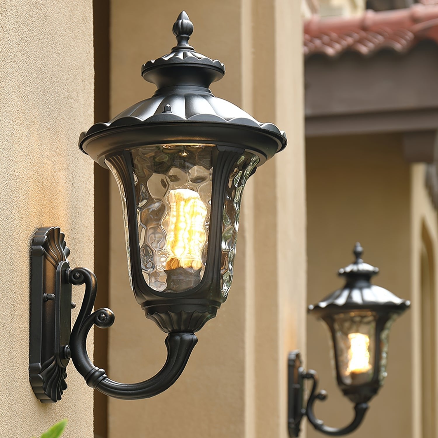 Verenia - Waterproof Vintage Outdoor Wall Lamp Frosted Glass