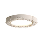 Carved Relief Resin Flush Ceiling Light
