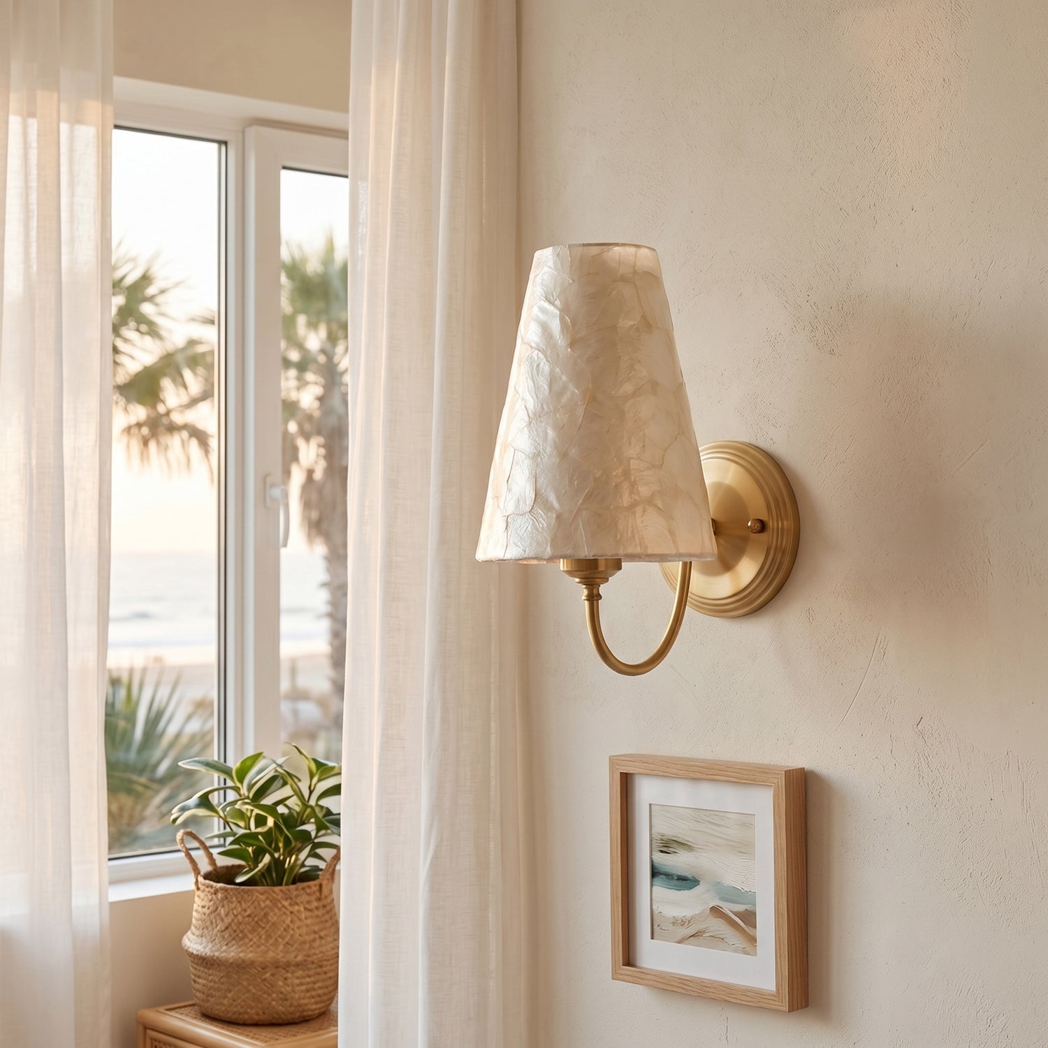 Paloma Textured Shell Wall Sconce