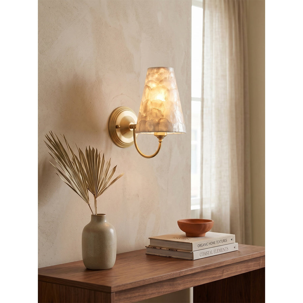 Paloma Textured Shell Wall Sconce