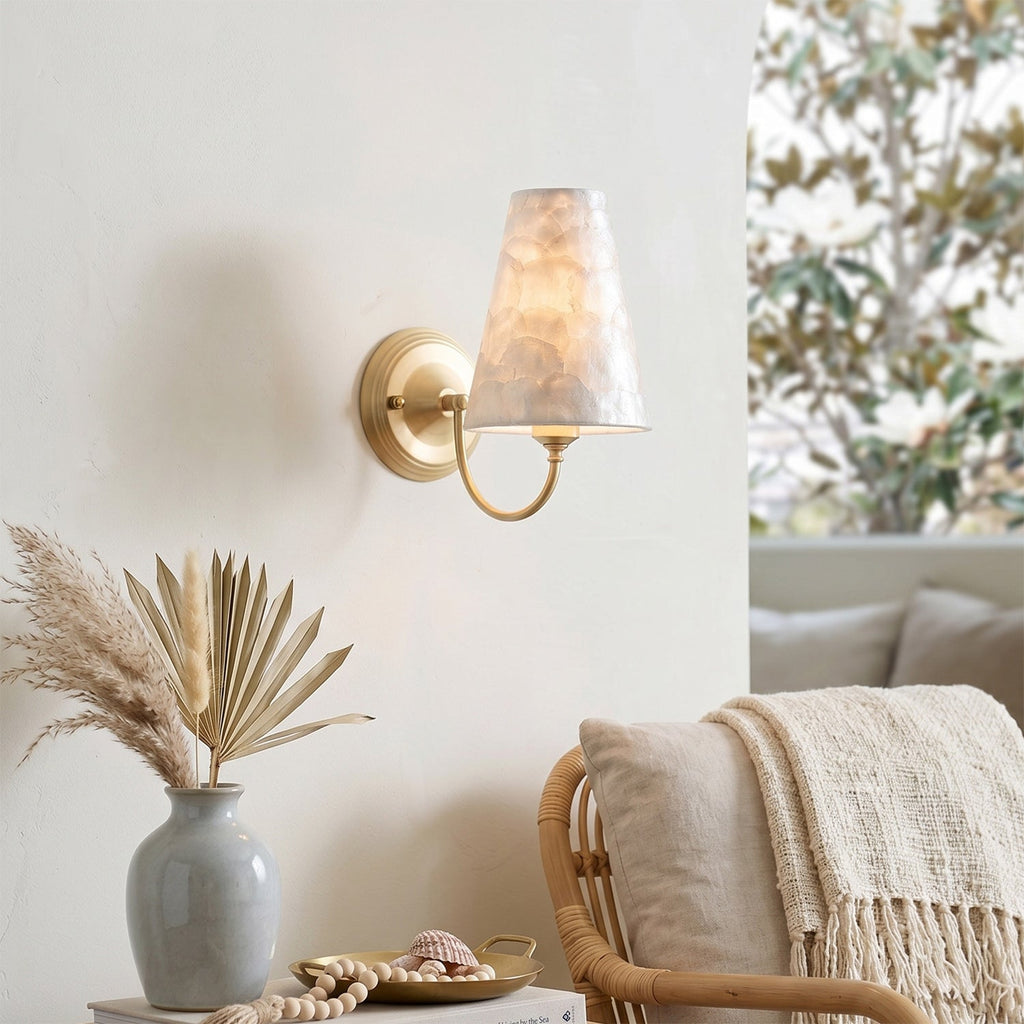 Paloma Textured Shell Wall Sconce