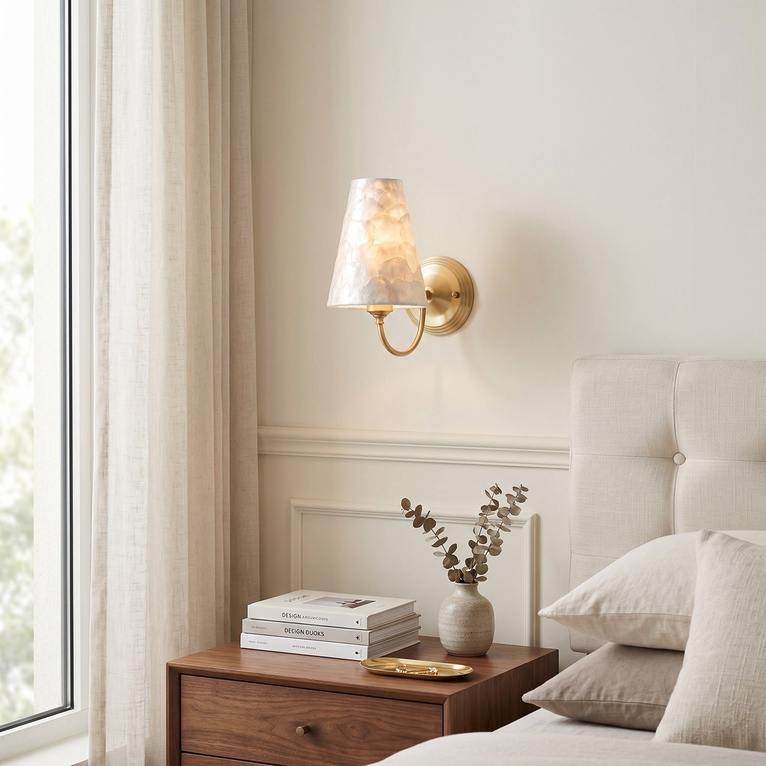 Paloma Textured Shell Wall Sconce