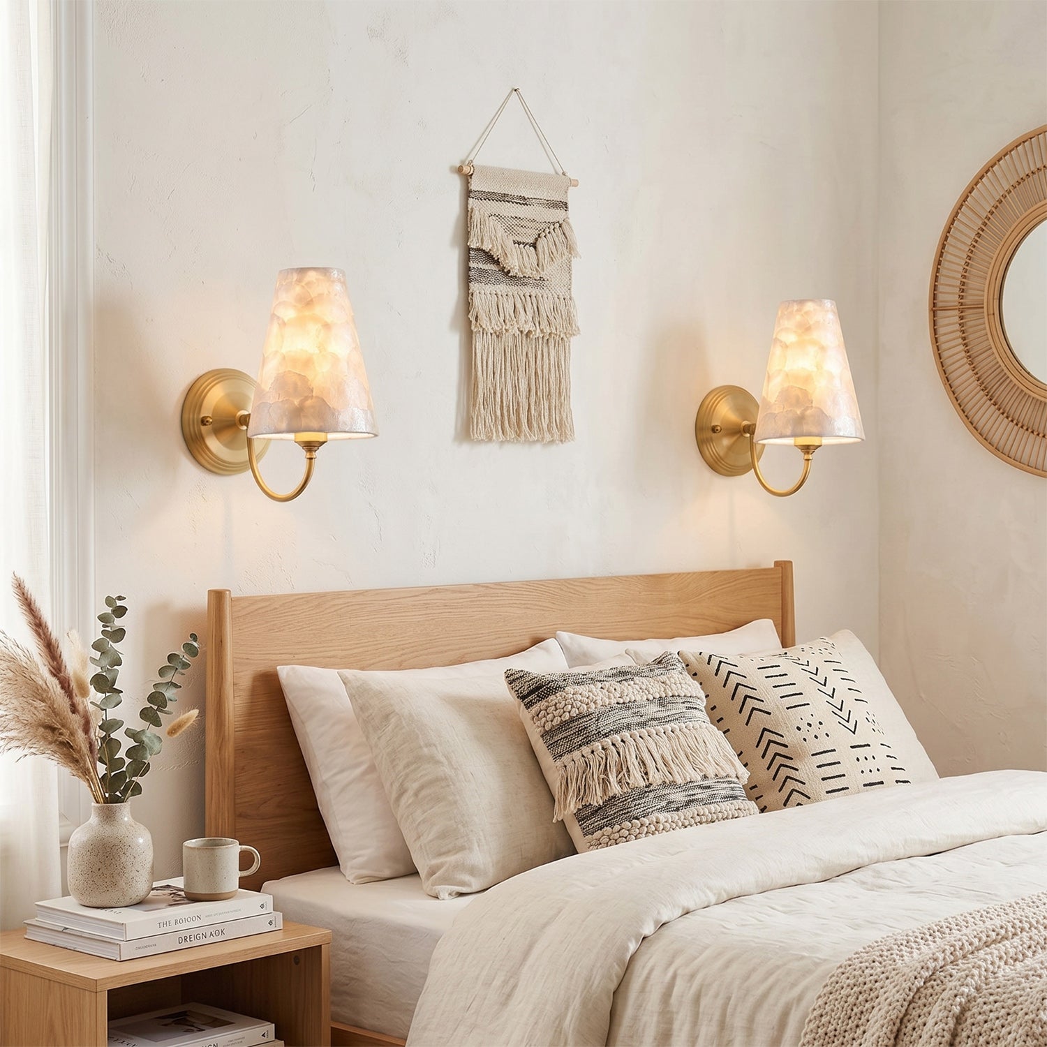 Paloma Textured Shell Wall Sconce