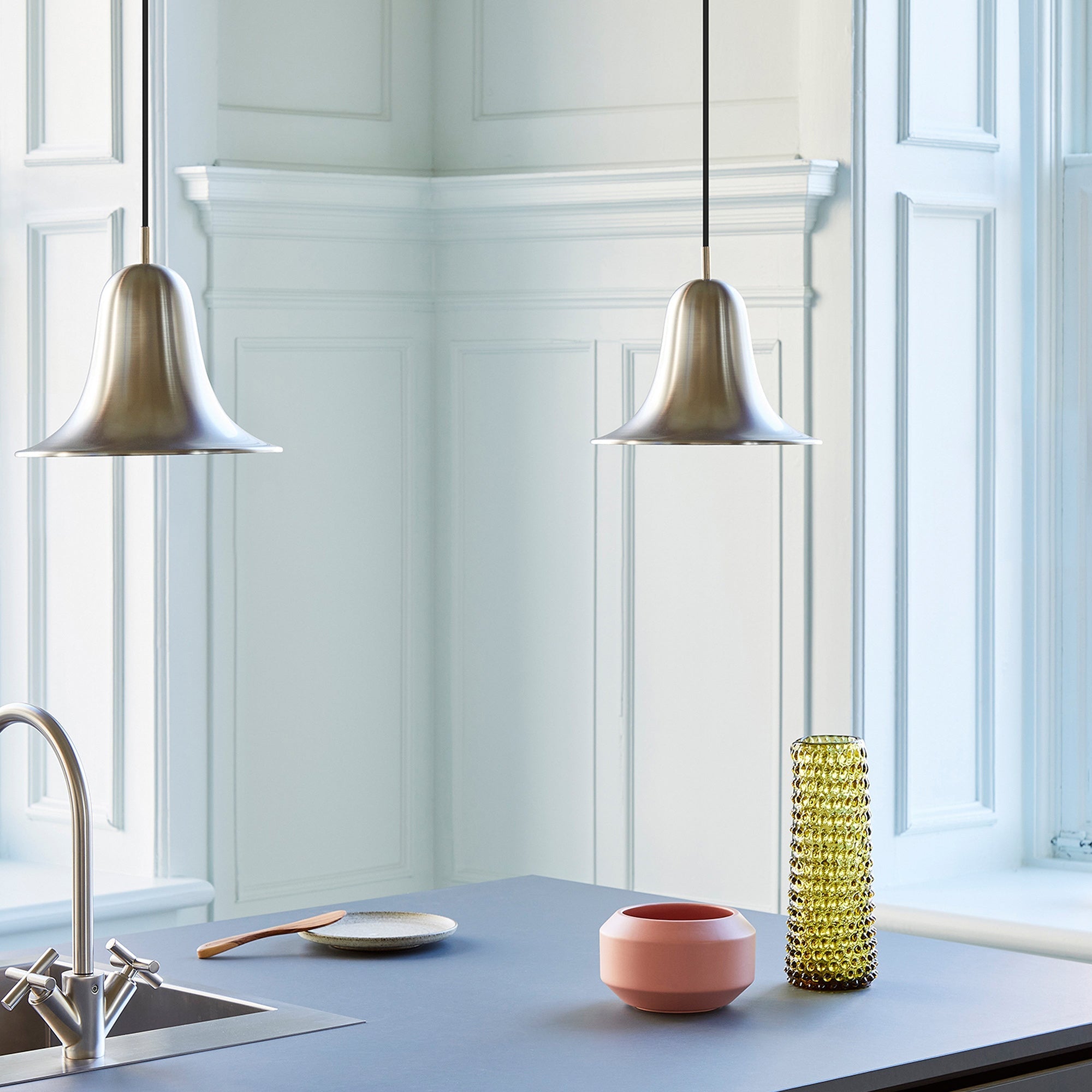 Flared Bell Dome Pendant Light