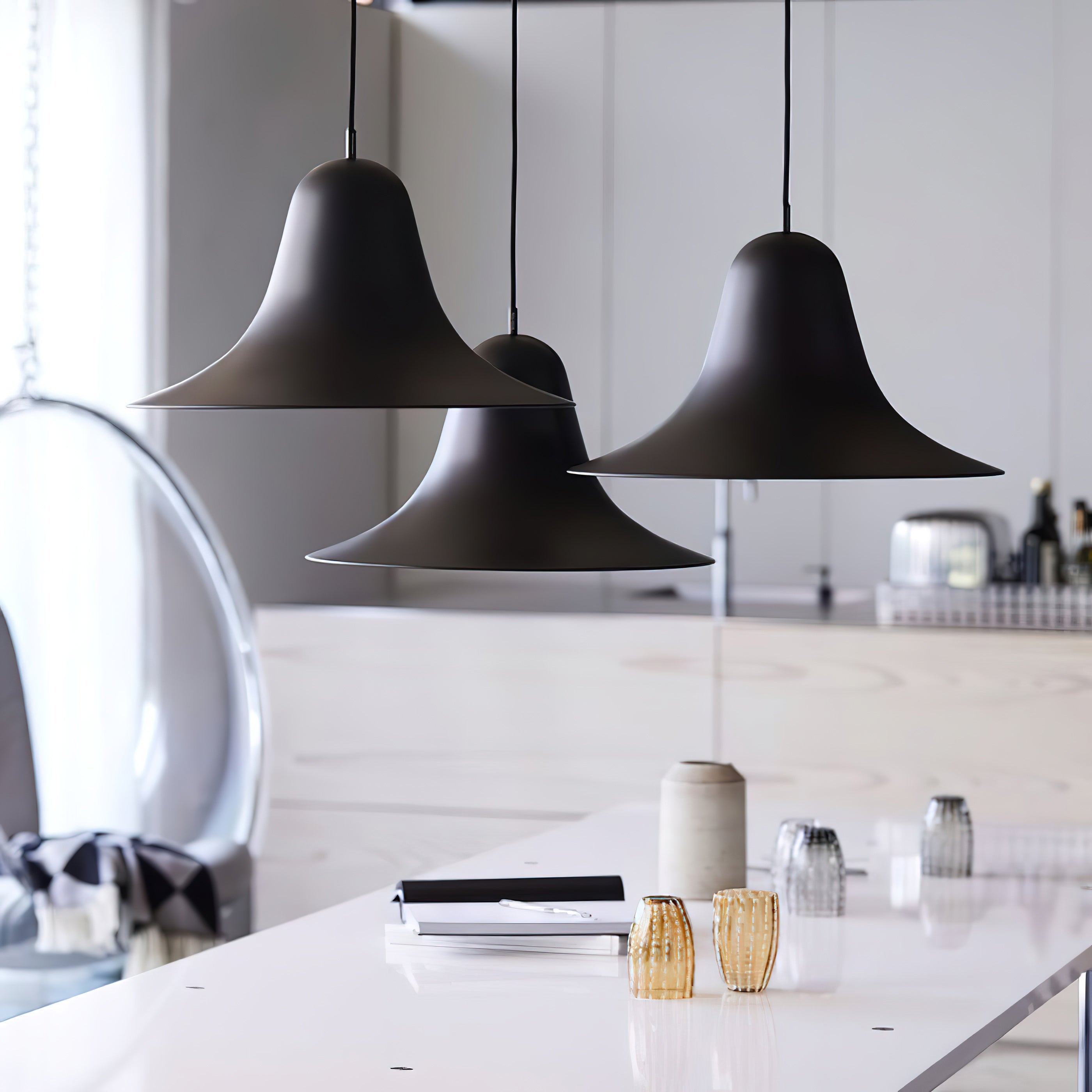 Flared Bell Dome Pendant Light