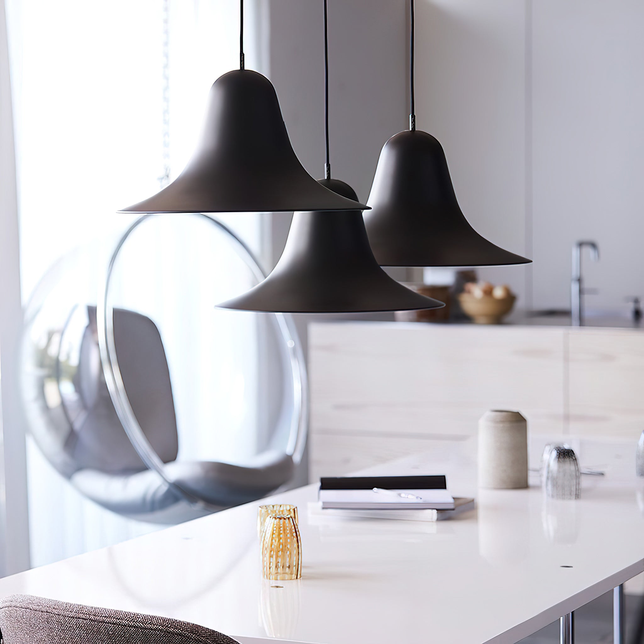 Flared Bell Dome Pendant Light