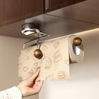 Paper Towel Holder Stainless Steel ABS Suction Mount No Drill Installation