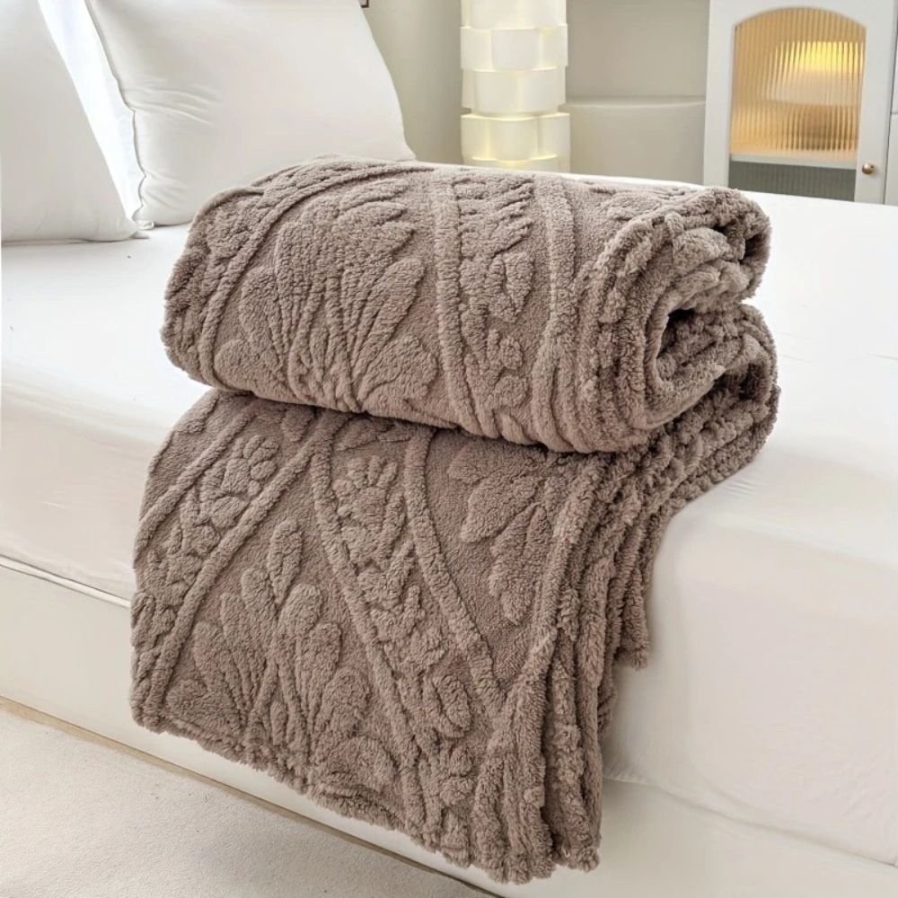 ParisLoom: Jacquard Fleece Blanket – Soft Sofa & Bed Blanket in French Design