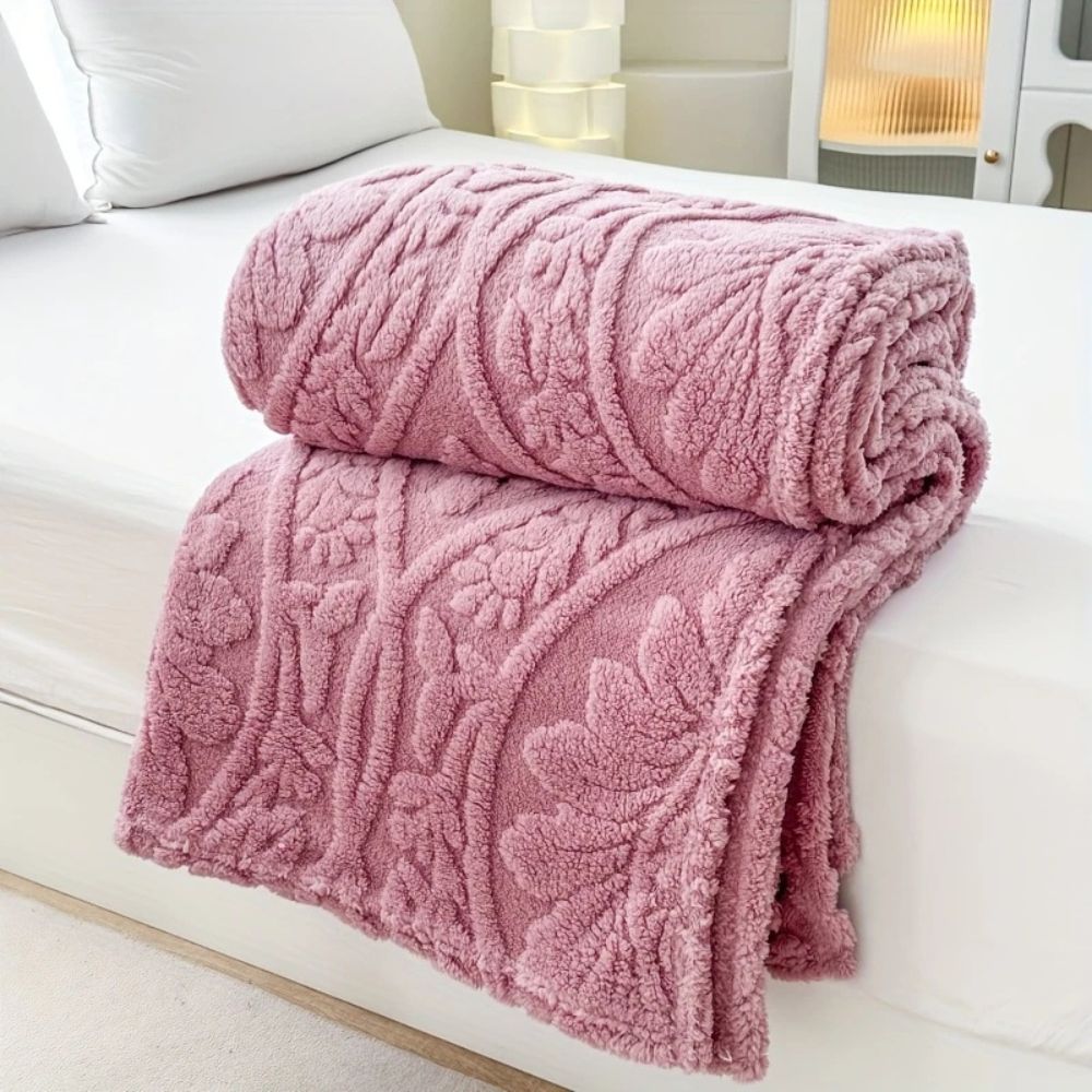 ParisLoom: Jacquard Fleece Blanket – Soft Sofa & Bed Blanket in French Design