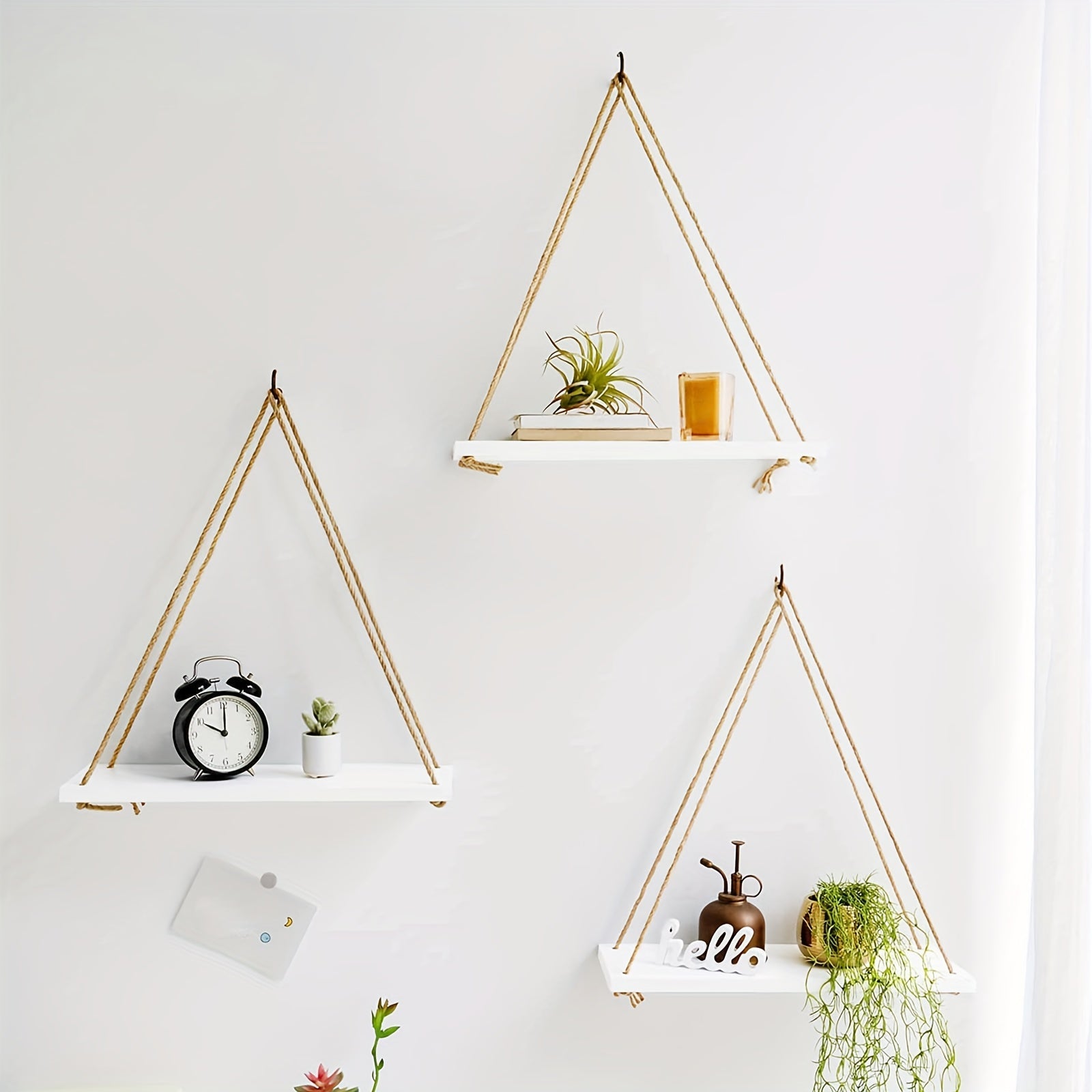 PastellLeben: Hanging Wall Shelves – Stylish, Low-Maintenance & Decorative for Plants, Pictures & Living Spaces