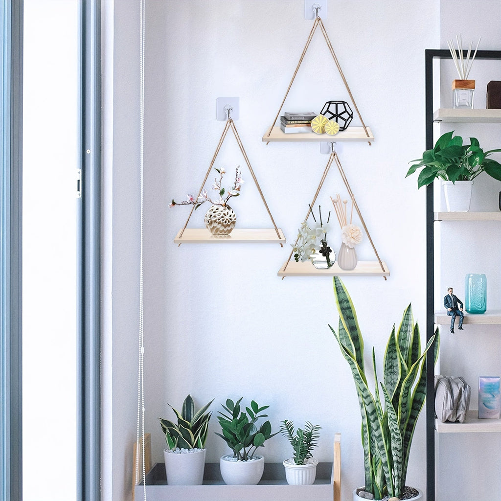 PastellLeben: Hanging Wall Shelves – Stylish, Low-Maintenance & Decorative for Plants, Pictures & Living Spaces